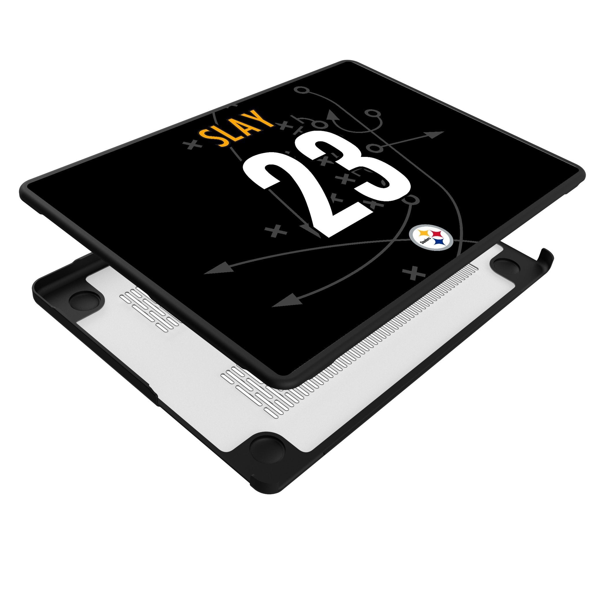 Darius Slay Pittsburgh Steelers 23 Game Tactic Laptop Case for Apple MacBook - Sports Gifts, Sports Memorabilia, Sports Collectibles, Fan Shop