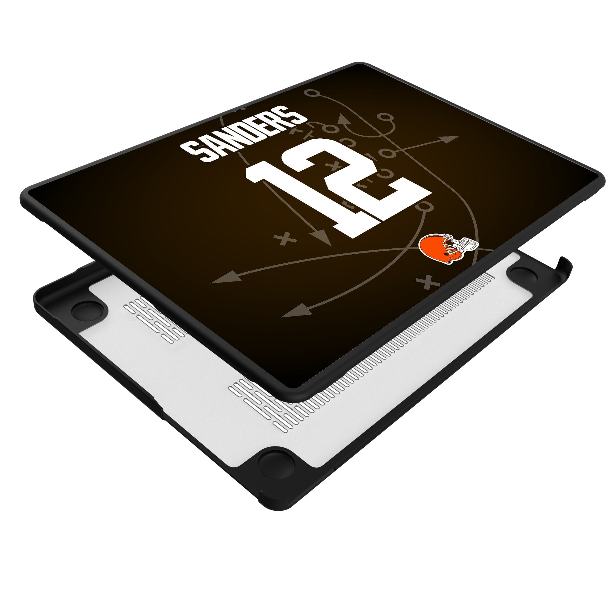 Shedeur Sanders Cleveland Browns 12 Game Tactic Laptop Case for Apple MacBook - Sports Gifts, Sports Memorabilia, Sports Collectibles, Fan Shop