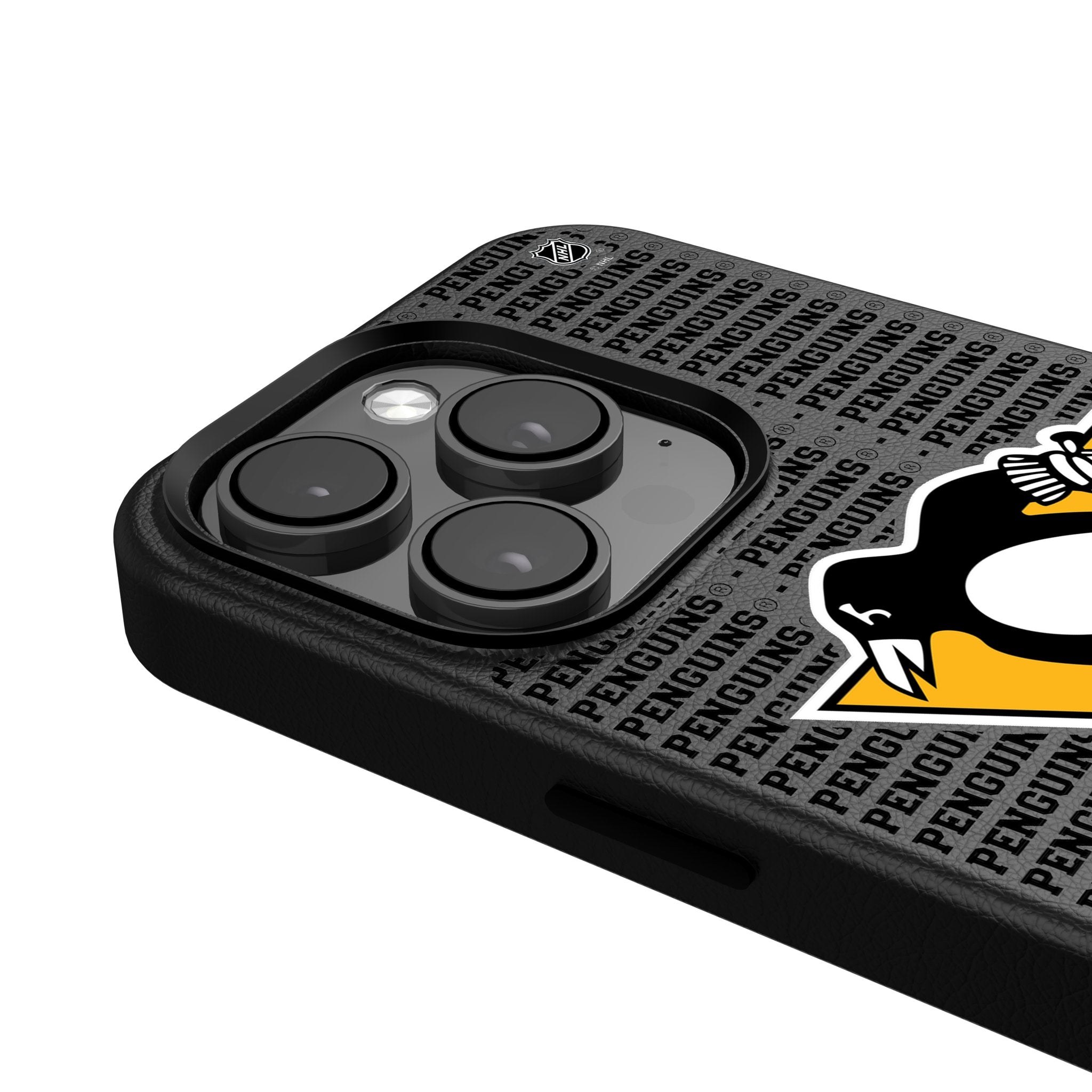 Pittsburgh Penguins Text Backdrop MagSafe Compatible Phone Case for Apple iPhone - Sports Gifts, Sports Memorabilia, Sports Collectibles, Fan Shop