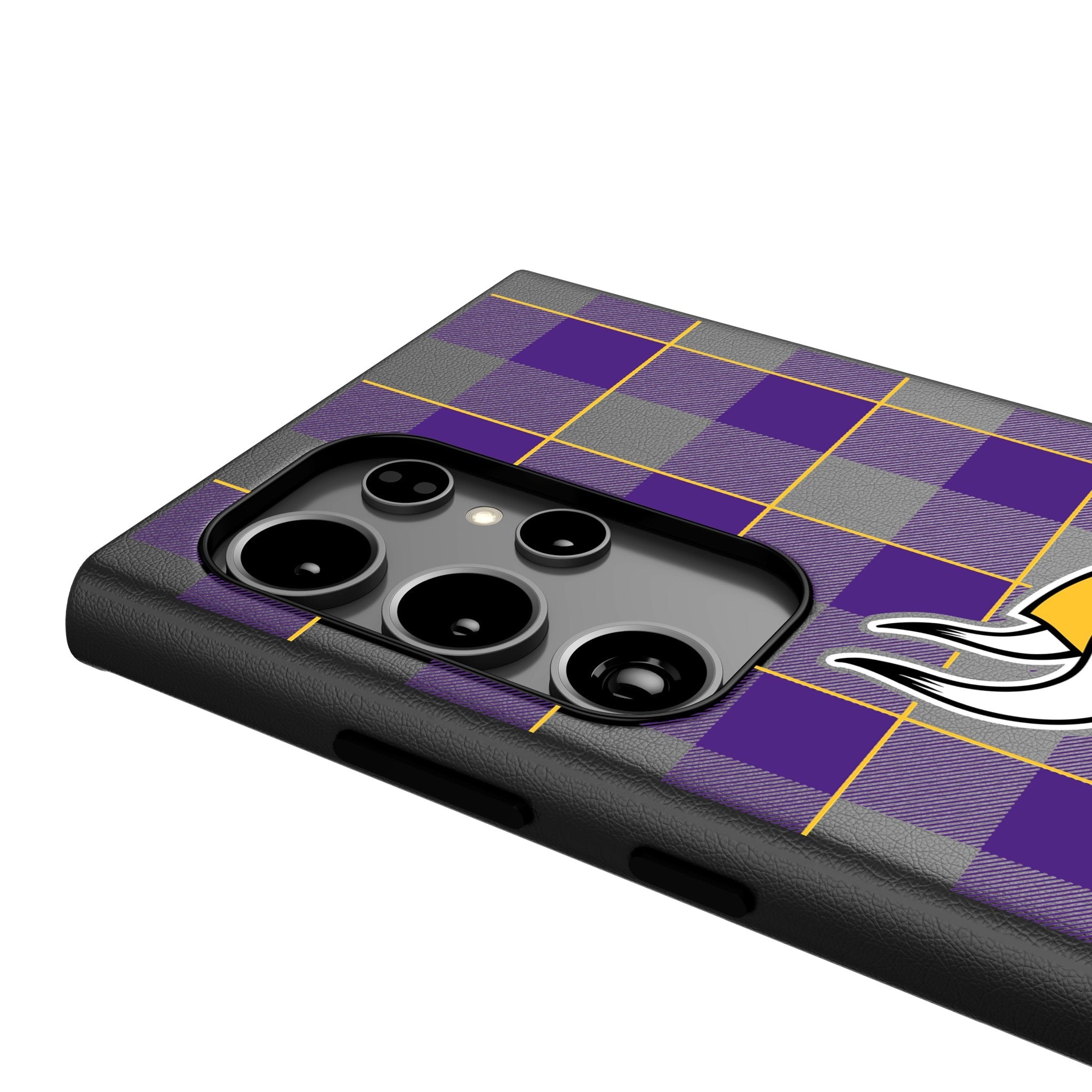 Minnesota Vikings Plaid MagSafe Compatible Phone Case for Samsung Galaxy - Sports Gifts, Sports Memorabilia, Sports Collectibles, Fan Shop