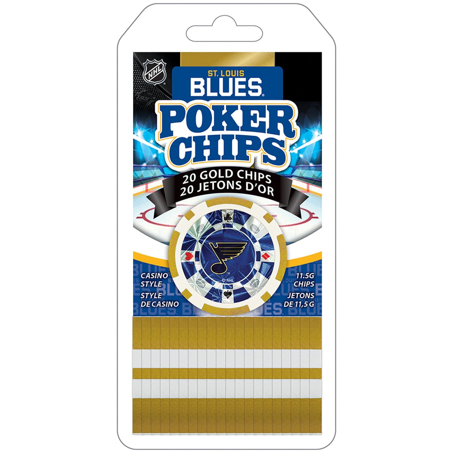 St. Louis Blues 20-Piece Poker Chip Set - Sports Gifts, Sports Memorabilia, Sports Collectibles, Fan Shop