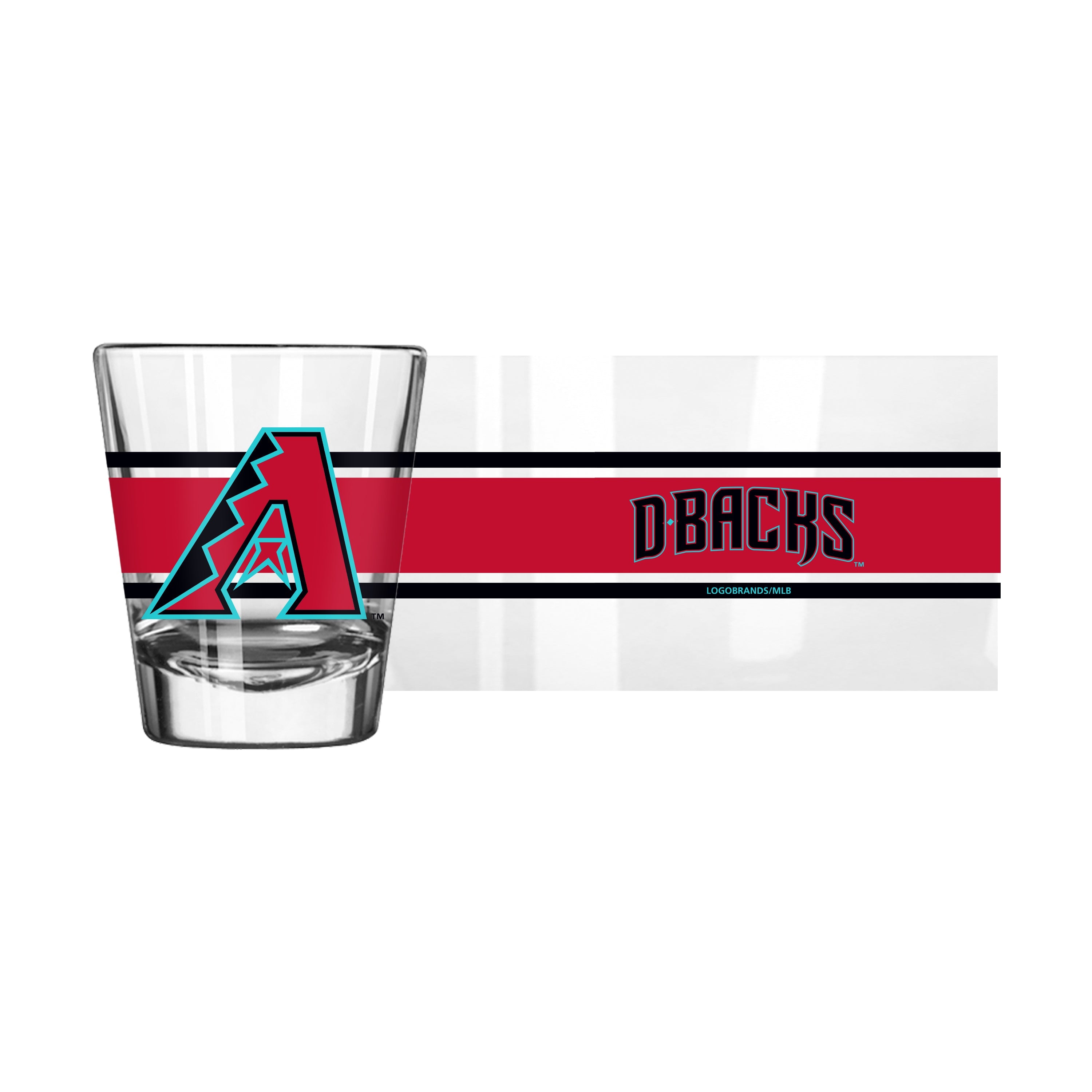 Arizona Diamondbacks 2oz Stripe Shot Glass - Sports Gifts, Sports Memorabilia, Sports Collectibles, Fan Shop
