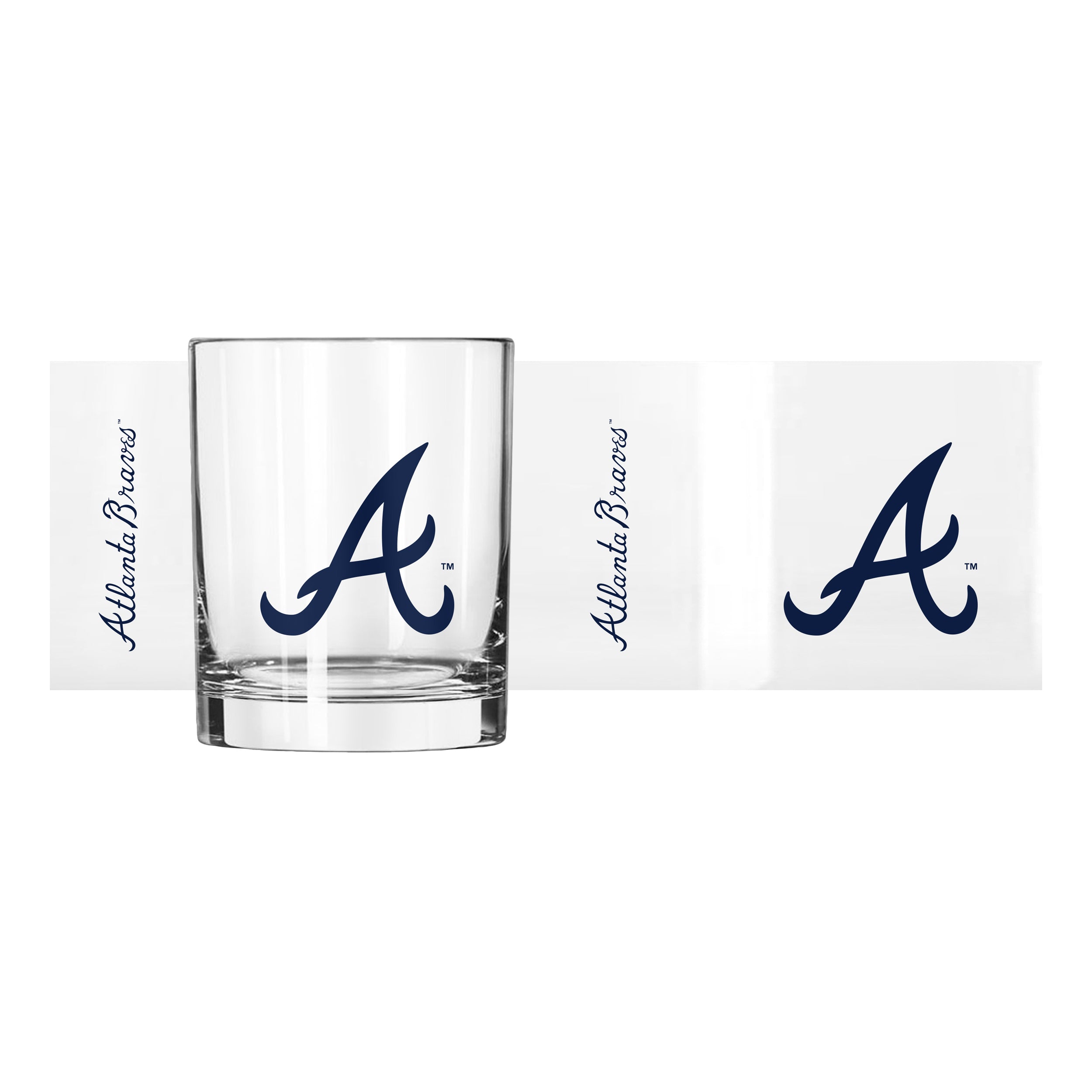 Atlanta Braves 14oz Gameday Rocks Glass - Sports Gifts, Sports Memorabilia, Sports Collectibles, Fan Shop