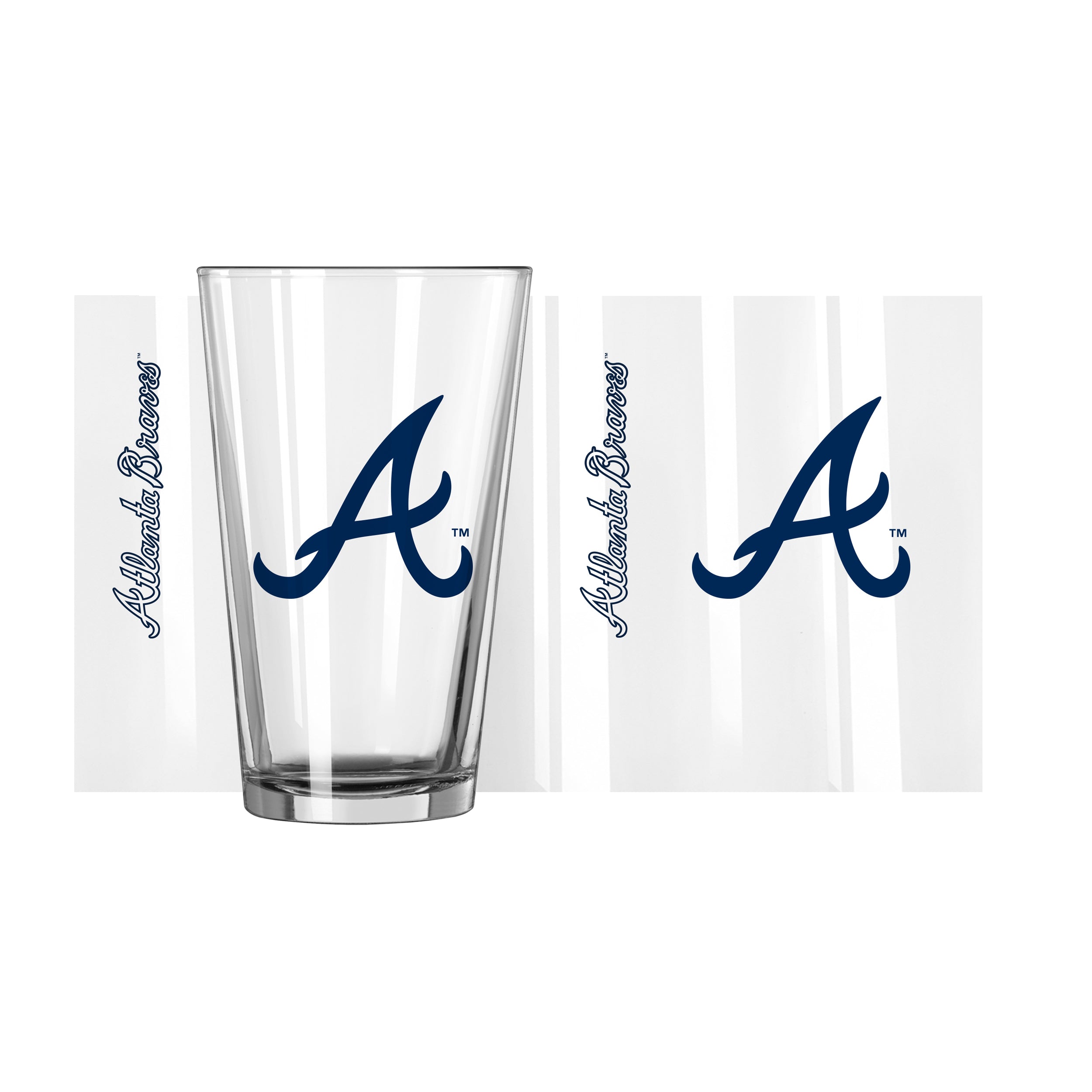 Atlanta Braves 16oz Gameday Pint Glass - Sports Gifts, Sports Memorabilia, Sports Collectibles, Fan Shop