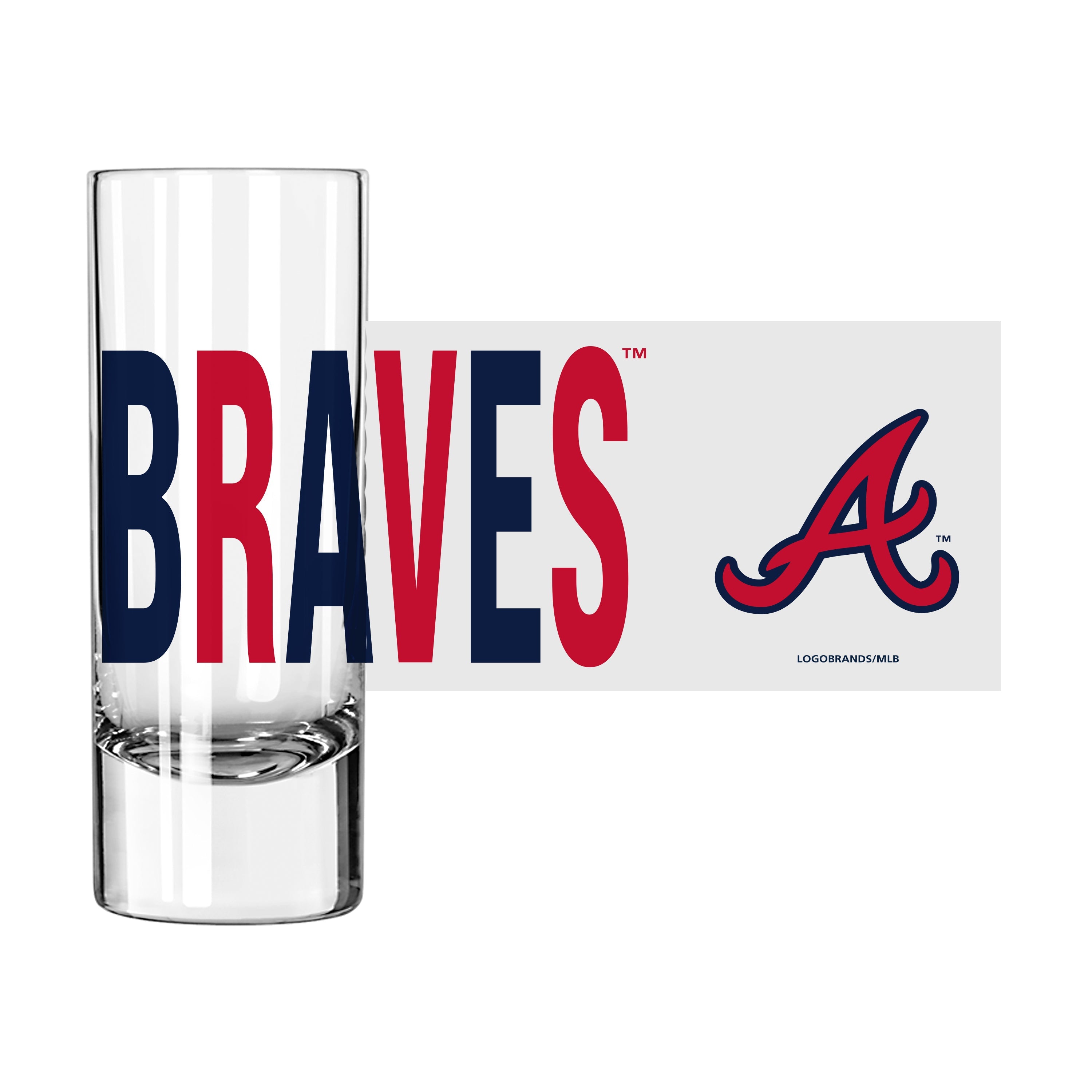 Atlanta Braves 2.5oz Overtime Shooter - Sports Gifts, Sports Memorabilia, Sports Collectibles, Fan Shop
