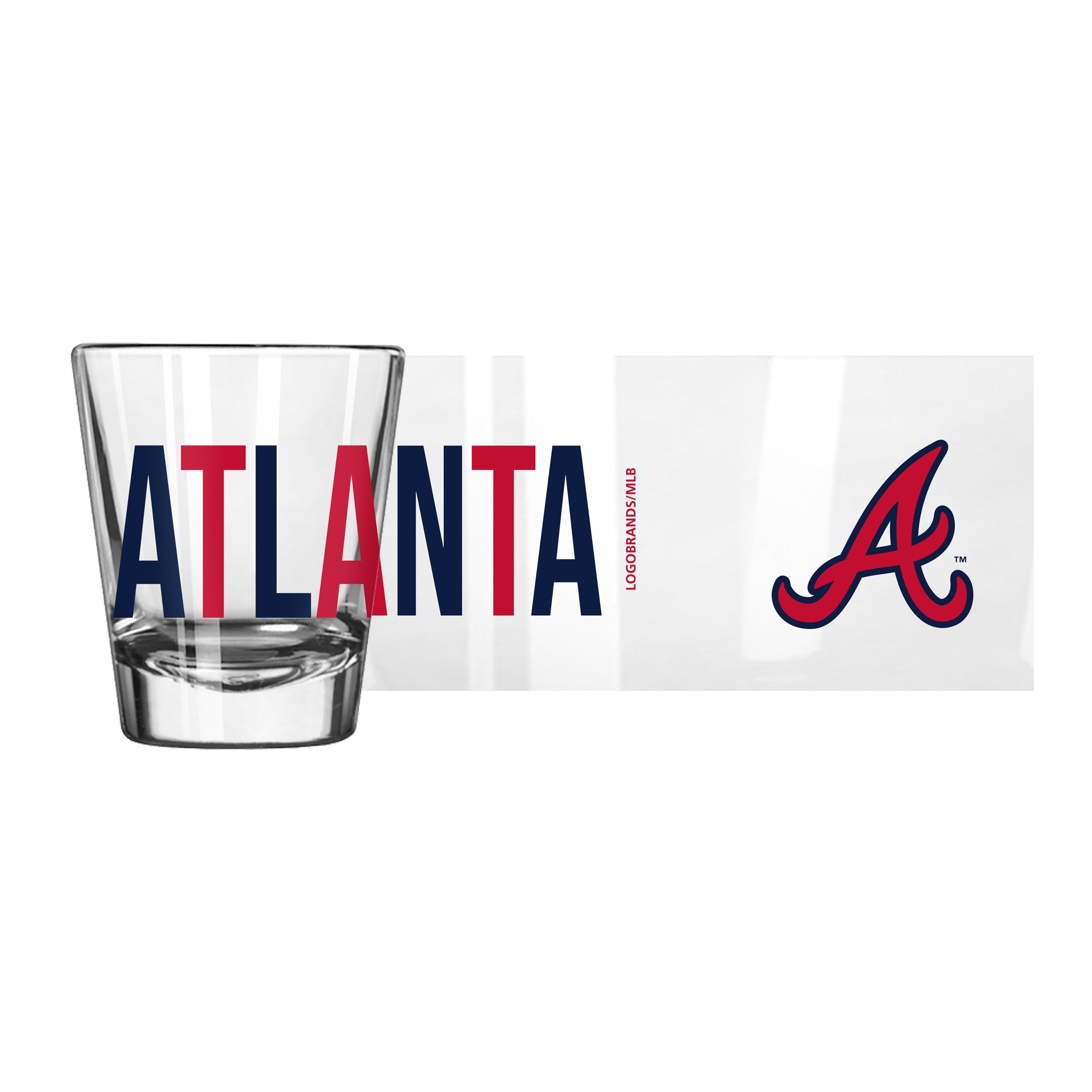 Atlanta Braves 2oz Overtime Shot Glass - Sports Gifts, Sports Memorabilia, Sports Collectibles, Fan Shop