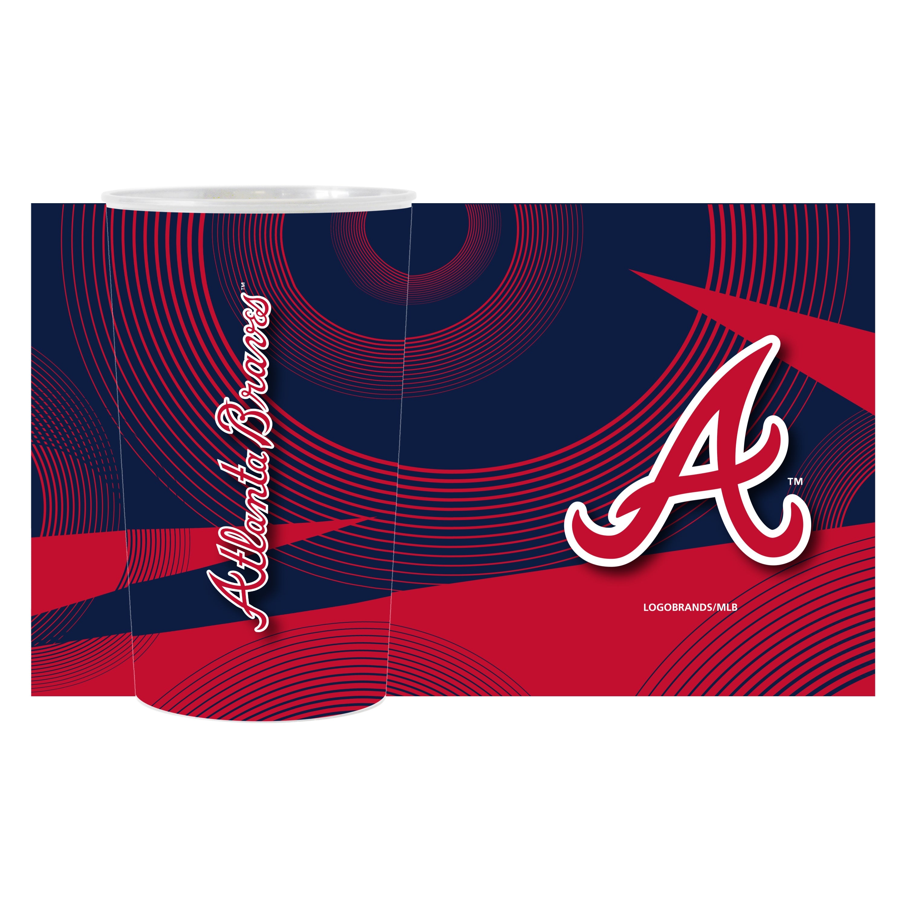 Atlanta Braves 4pk Geometric 22oz Hardwall Cup - Sports Gifts, Sports Memorabilia, Sports Collectibles, Fan Shop