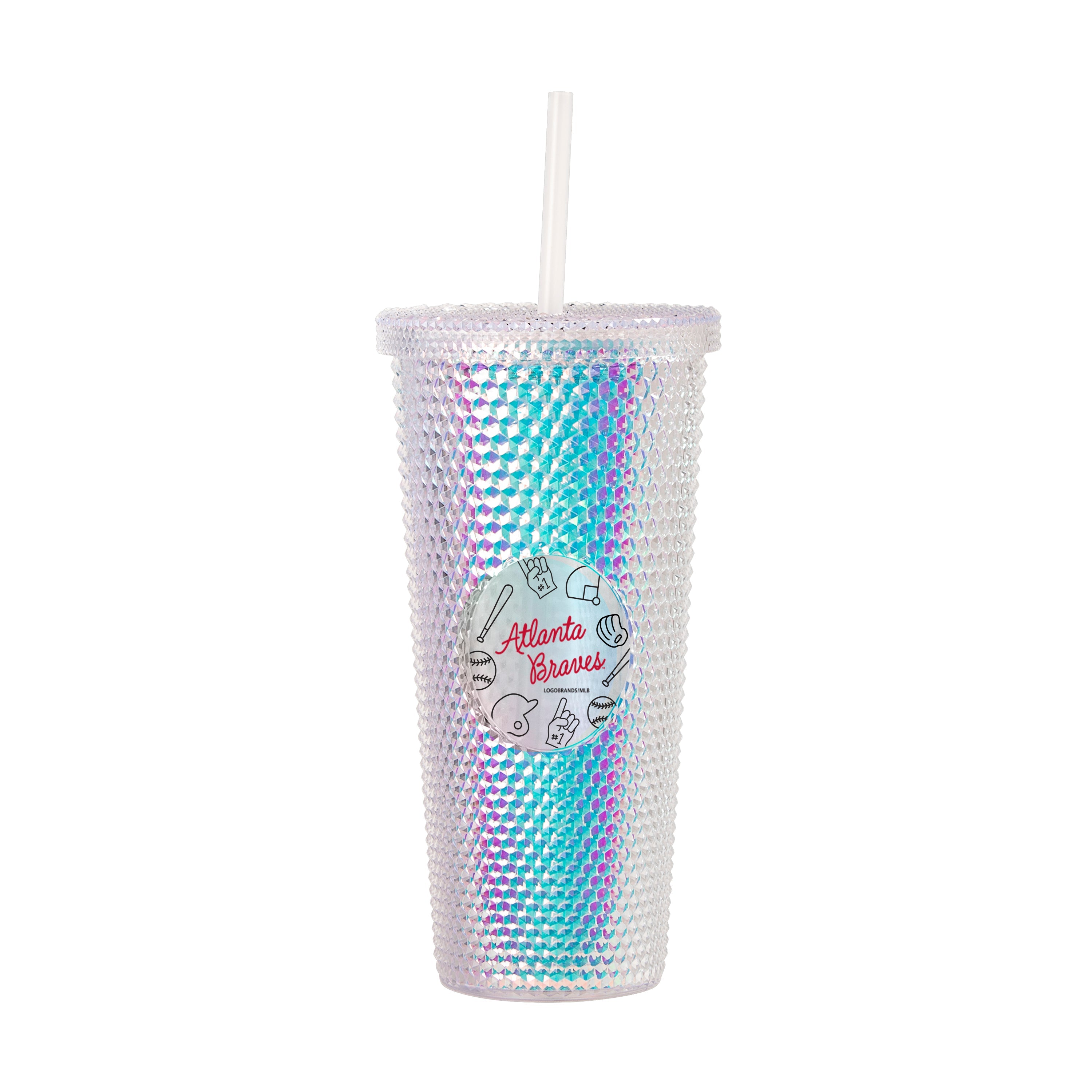 Atlanta Braves 24oz Playmaker Iridescent Stud Tumbler