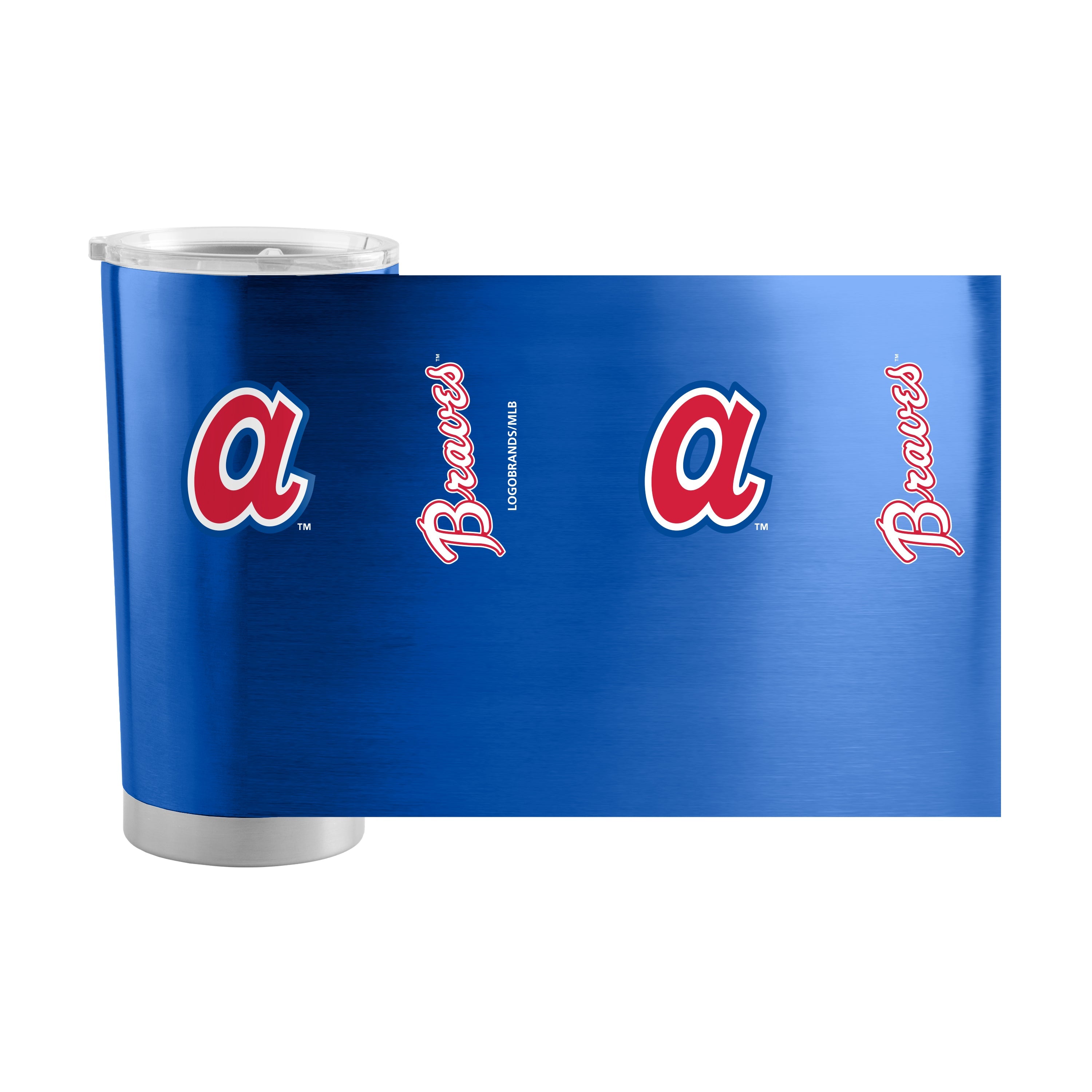 Atlanta Braves 20oz Retro A Gameday Stainless Steel Tumbler - Sports Gifts, Sports Memorabilia, Sports Collectibles, Fan Shop
