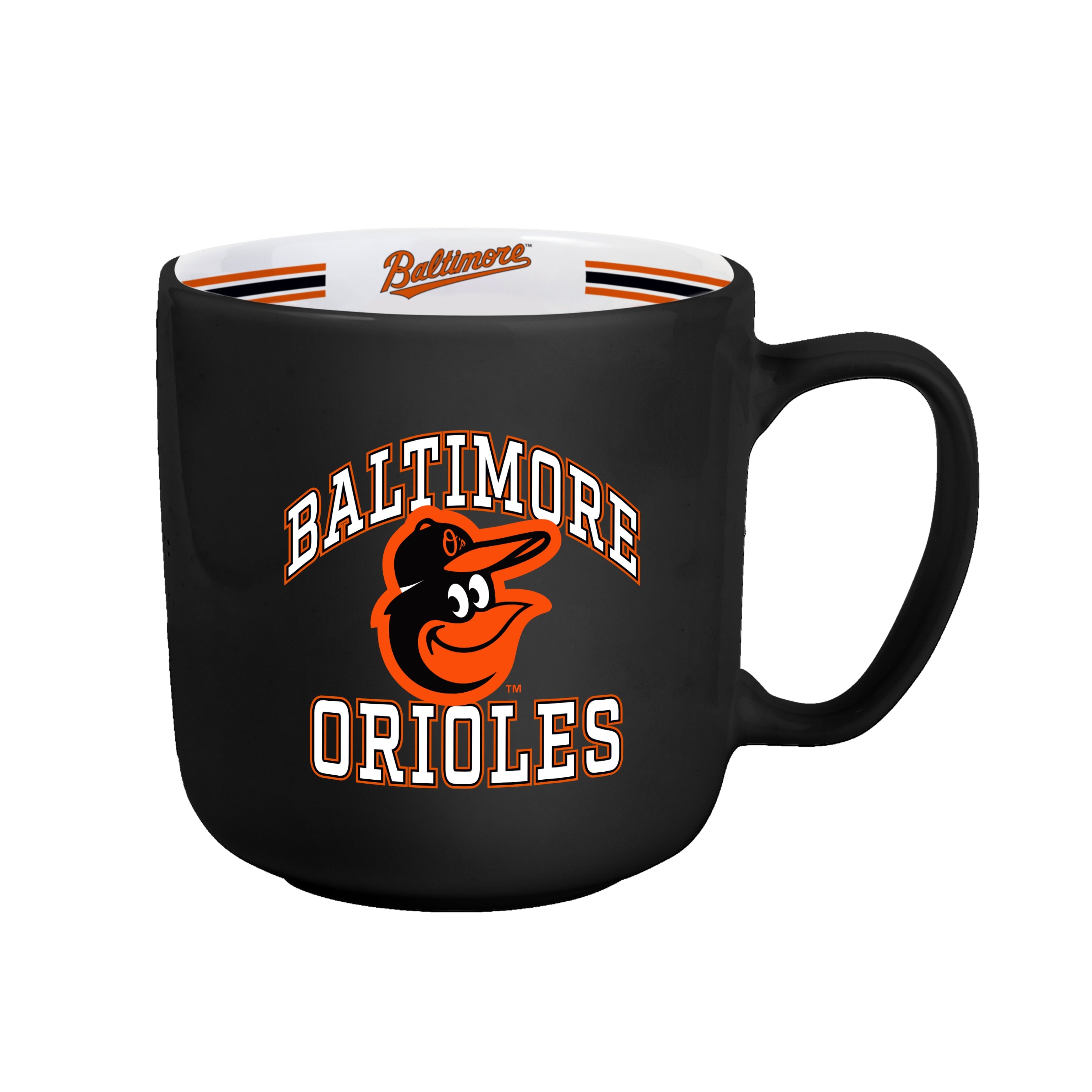 Baltimore Orioles 15oz Stripe Mug - Sports Gifts, Sports Memorabilia, Sports Collectibles, Fan Shop