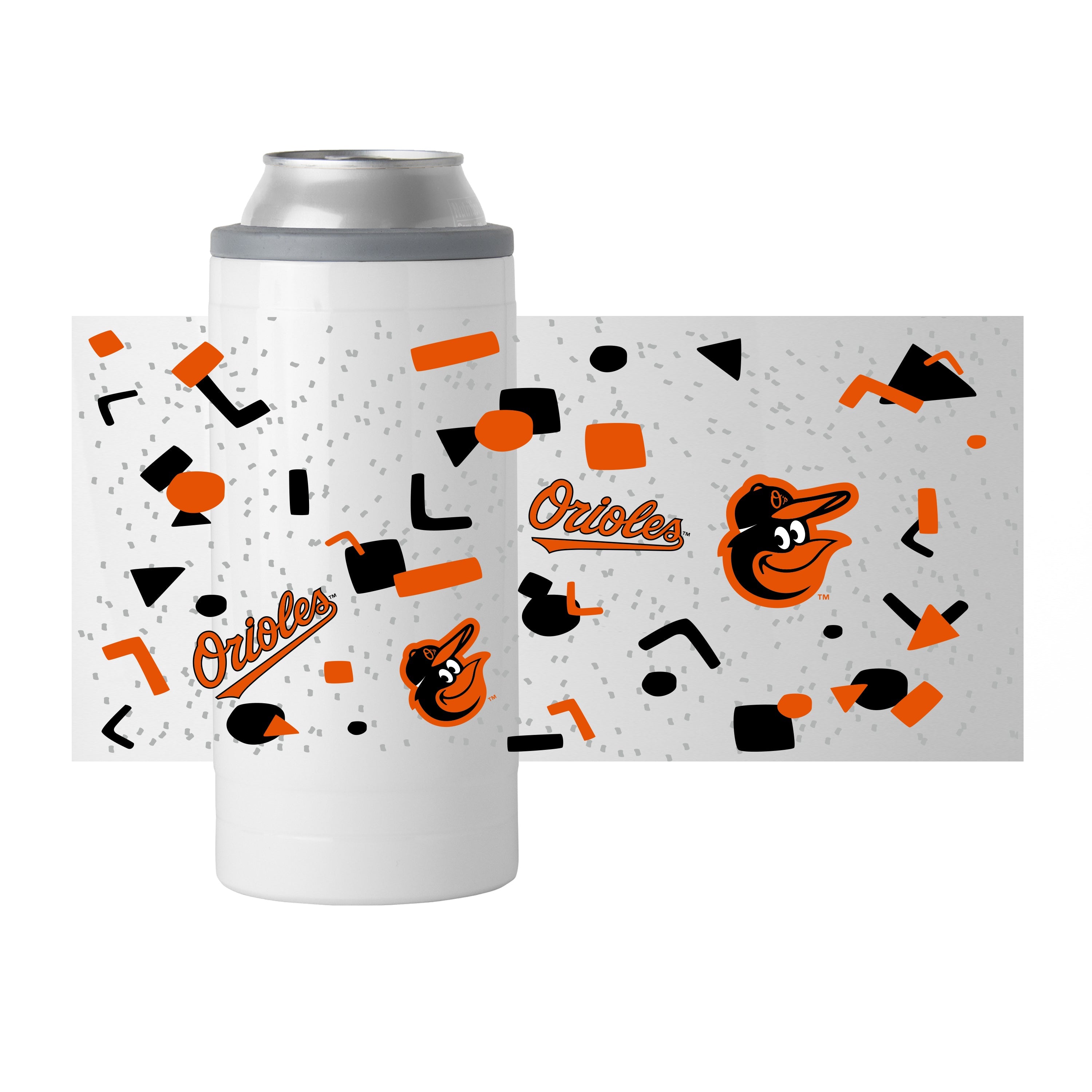 Baltimore Orioles 12oz Flashback Slim Can Coolie - Sports Gifts, Sports Memorabilia, Sports Collectibles, Fan Shop