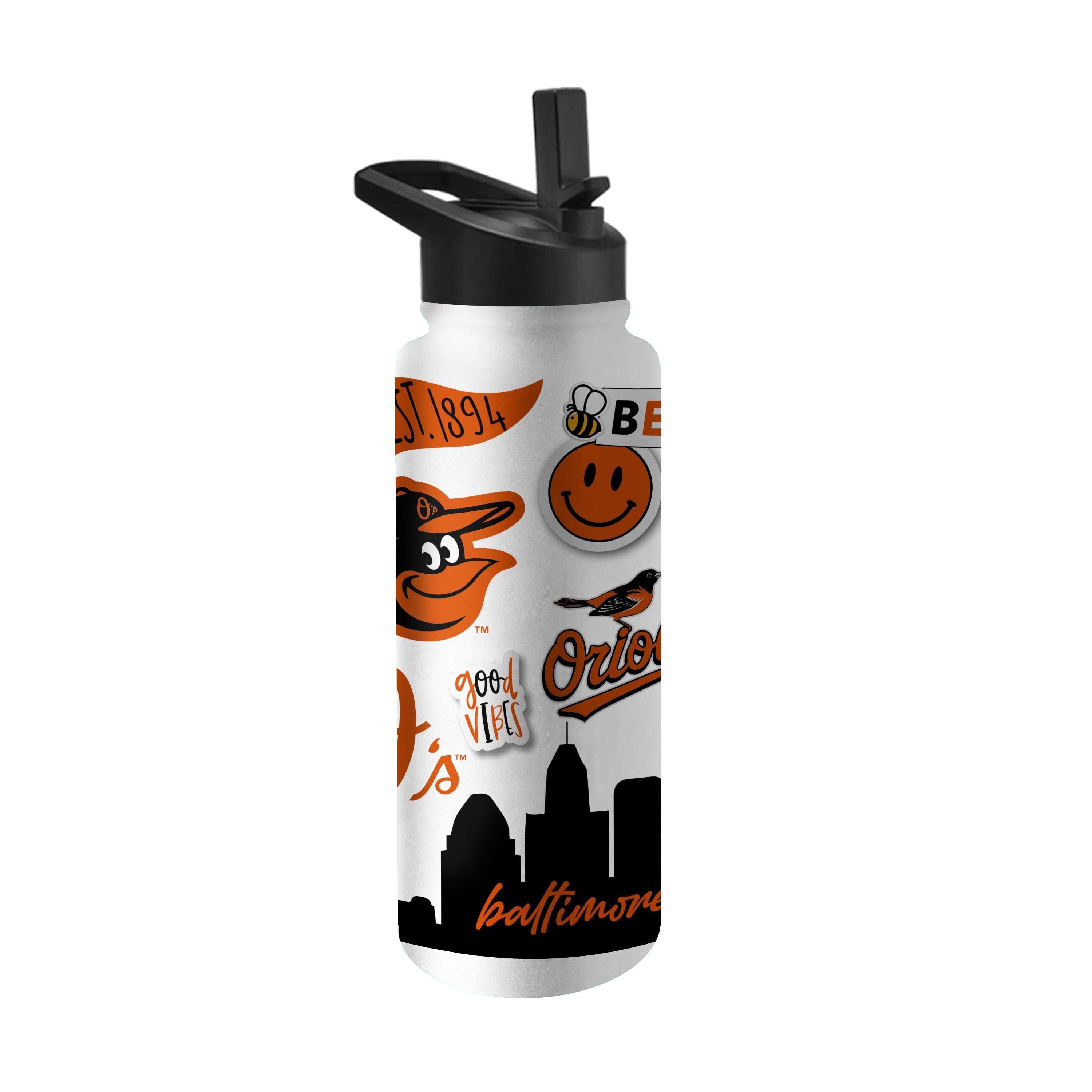 Baltimore Orioles 34oz Native Quencher Bottle - Sports Gifts, Sports Memorabilia, Sports Collectibles, Fan Shop