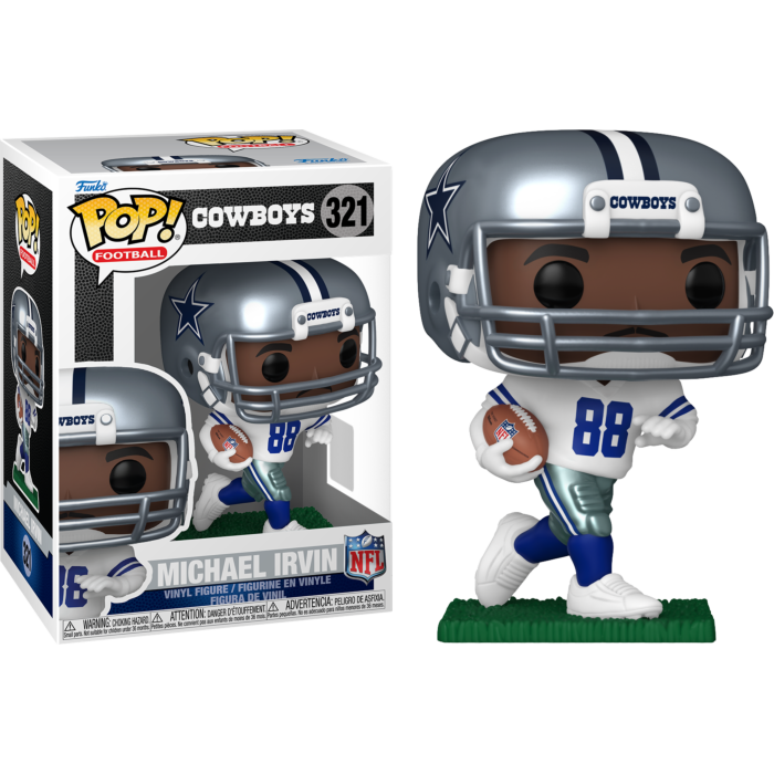 NFL Football - Michael Irvin Dallas Cowboys Pop! Vinyl Figure - Sports Gifts, Sports Memorabilia, Sports Collectibles, Fan Shop