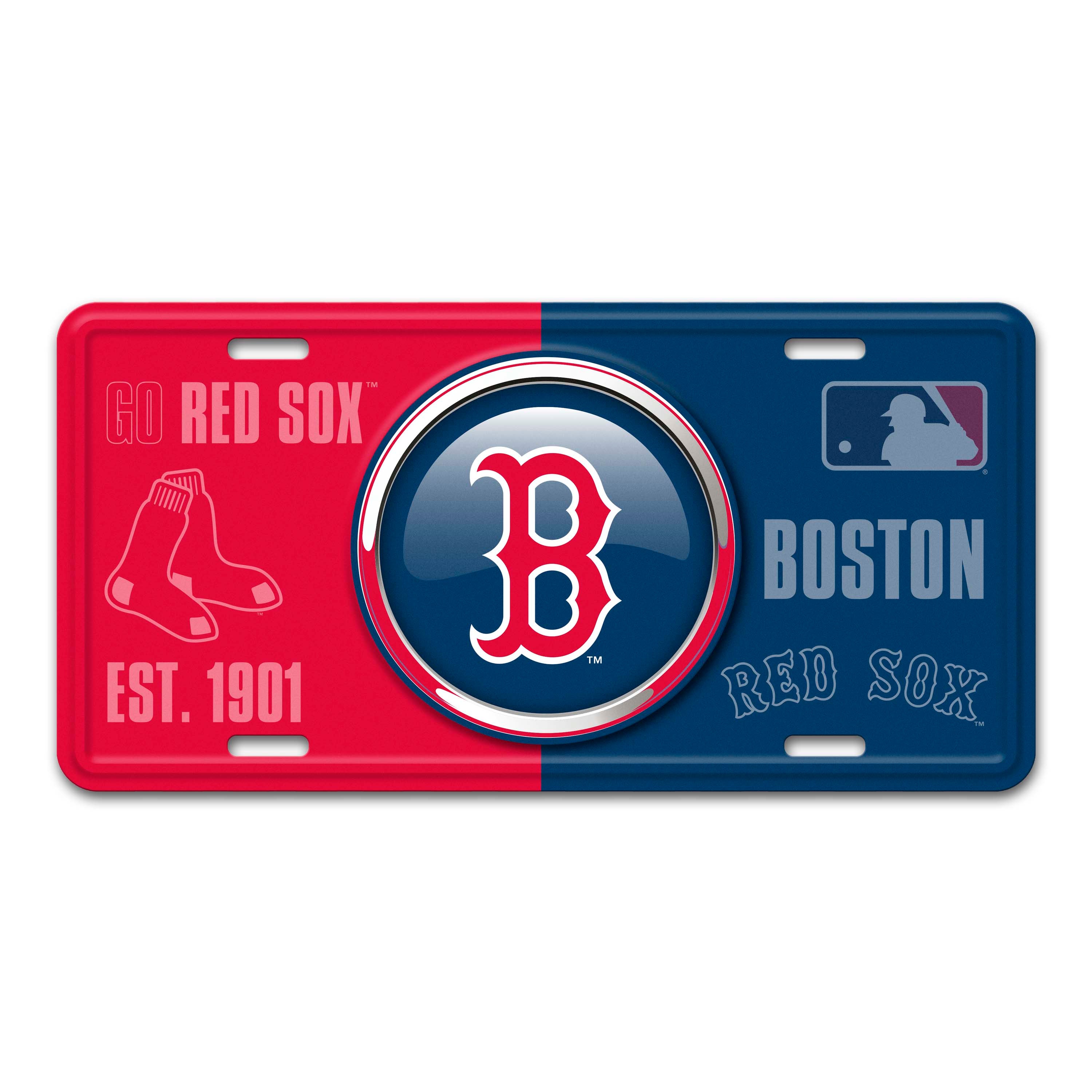 MLB - Boston Red Sox Embossed Metal License Plate
