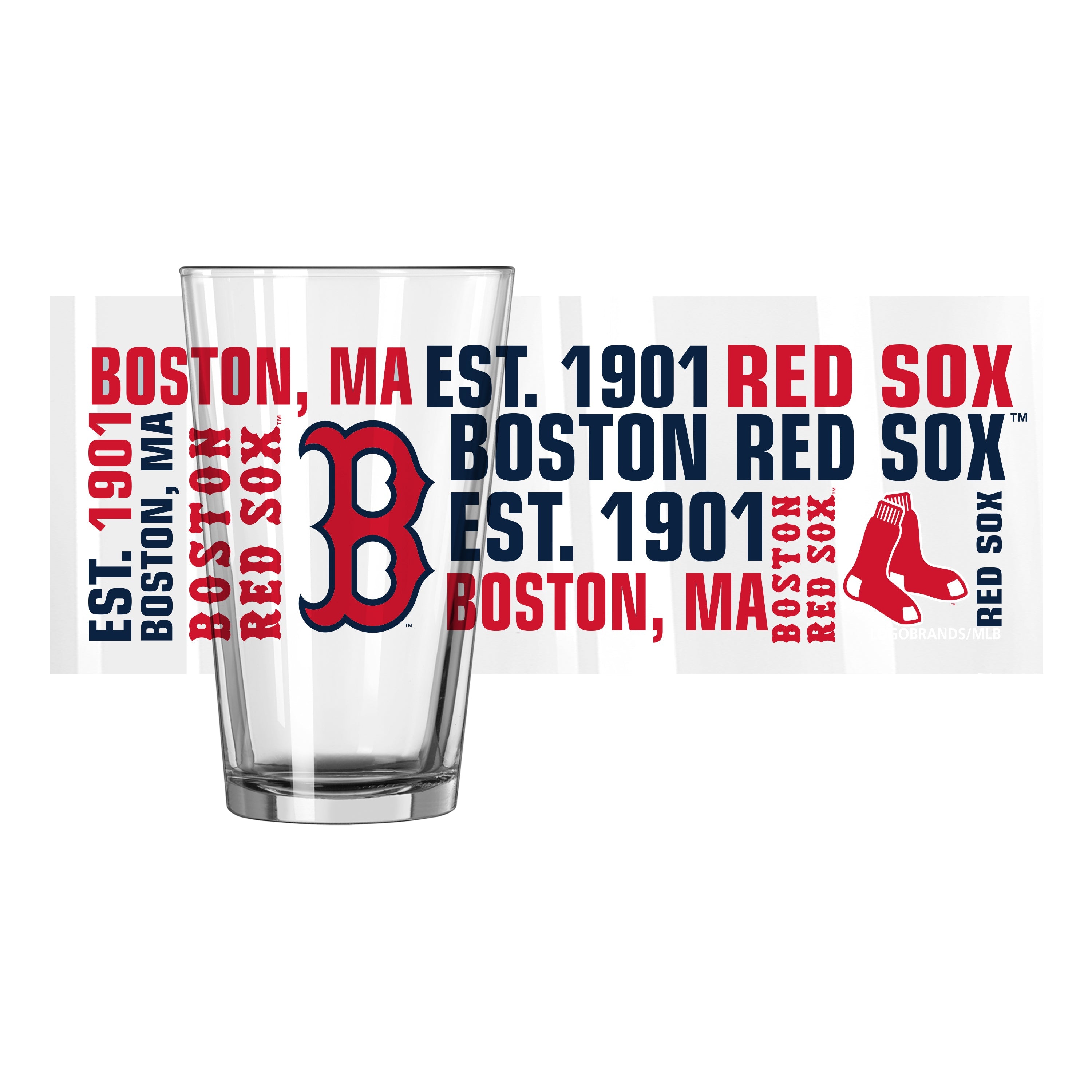 Boston Red Sox 16oz Spirit Pint Glass - Sports Gifts, Sports Memorabilia, Sports Collectibles, Fan Shop