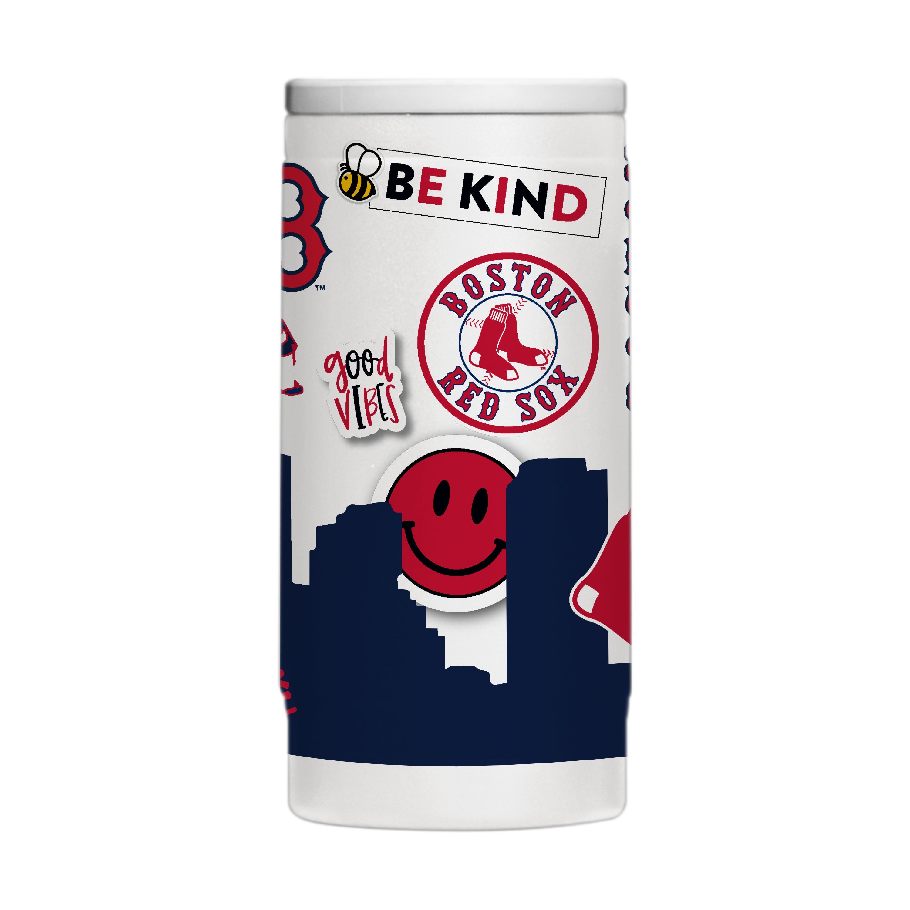 Boston Red Sox 12oz Native Powder Coat Slim Can Coolie - Sports Gifts, Sports Memorabilia, Sports Collectibles, Fan Shop