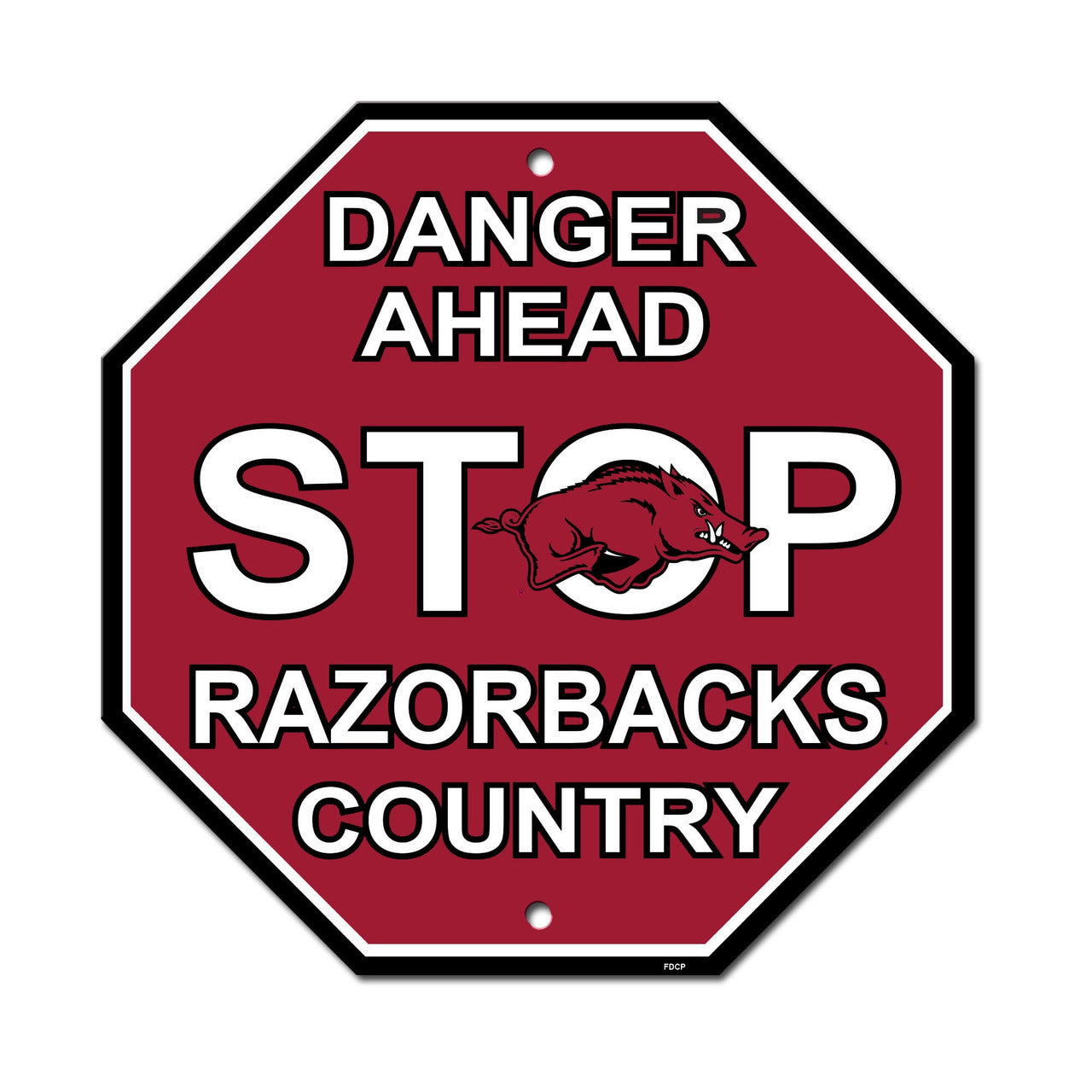 Arkansas Razorbacks Sign 12x12 Plastic Stop Style CO - Sports Collectibles, Sports Memorabilia, Sports Fan Shop, Sports Gifts