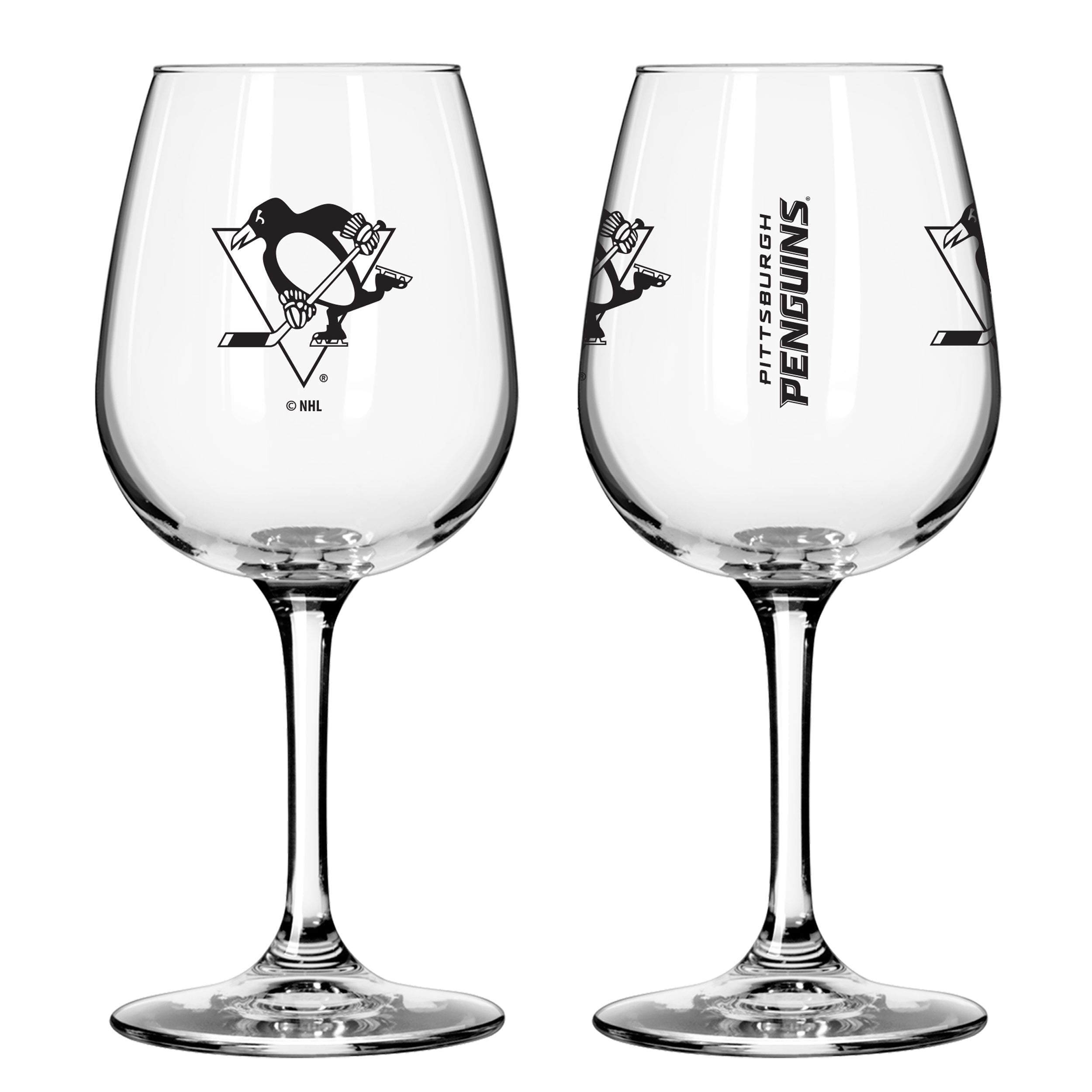 Pittsburgh Penguins 12oz Gameday Stemmed Wine Glass
