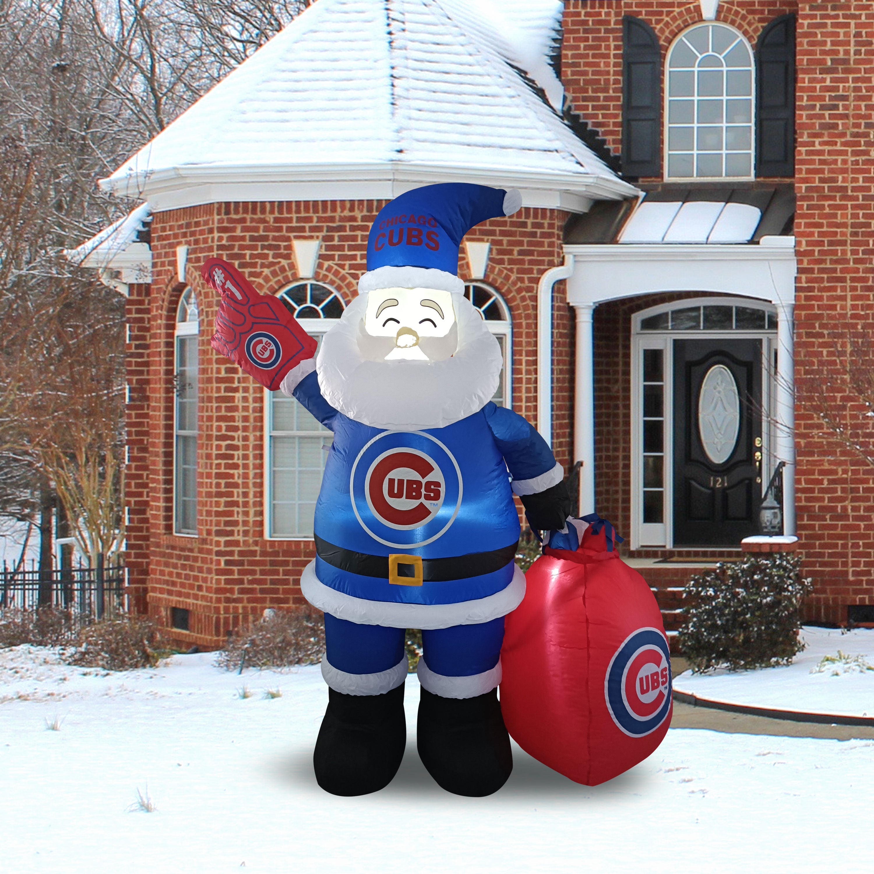 Chicago Cubs Santa Claus Yard Inflatable - Sports Gifts, Sports Memorabilia, Sports Collectibles, Fan Shop