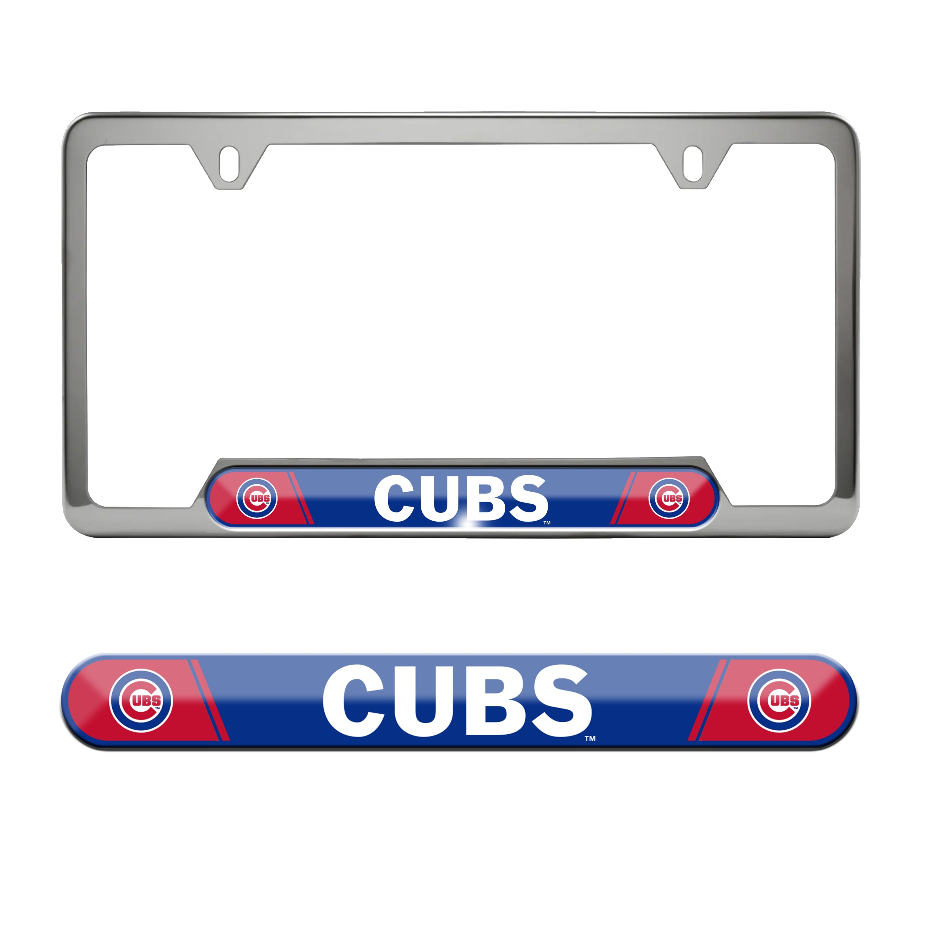 Chicago Cubs Metal Embossed License Plate