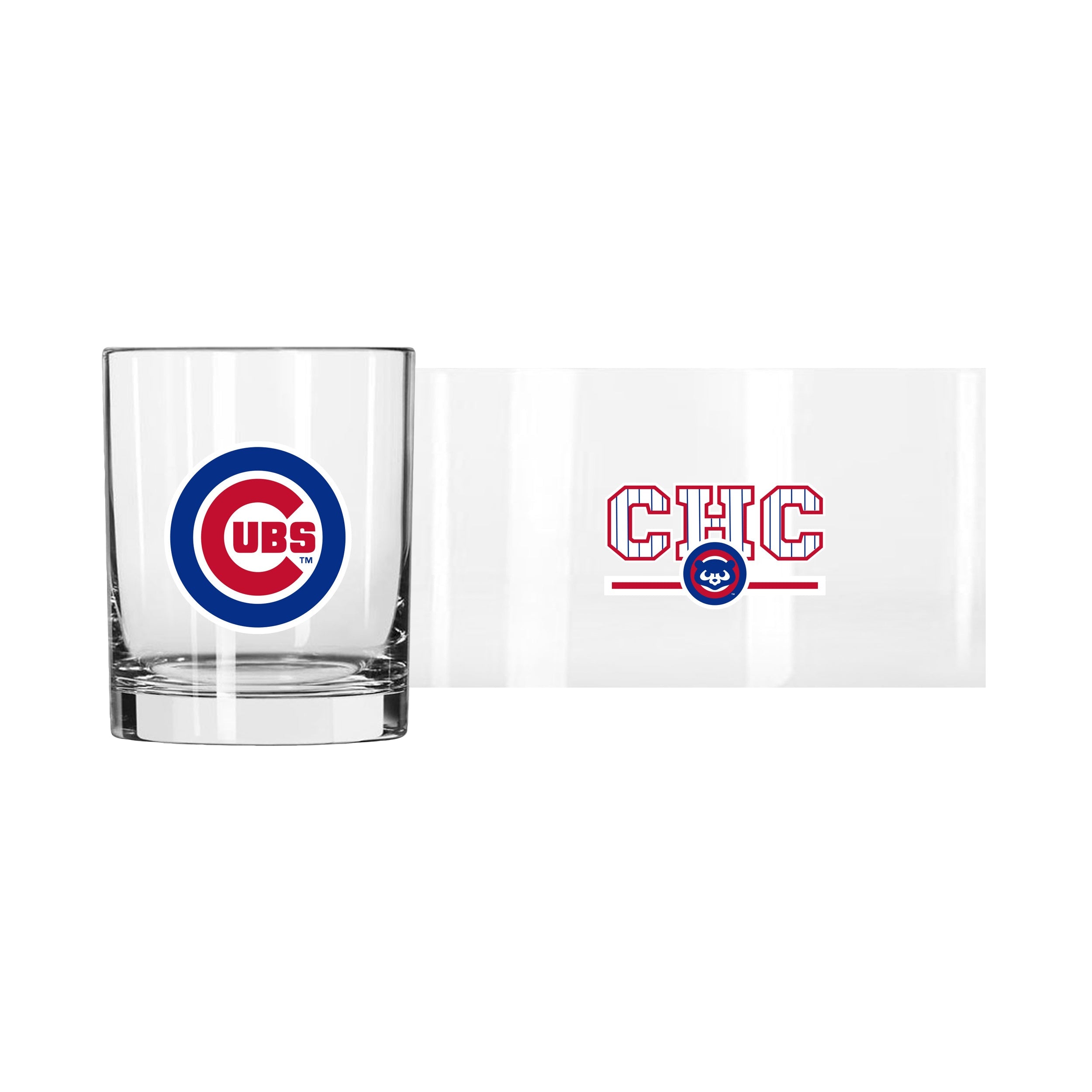Chicago Cubs 14oz Letterman Rocks Glass - Sports Gifts, Sports Memorabilia, Sports Collectibles, Fan Shop