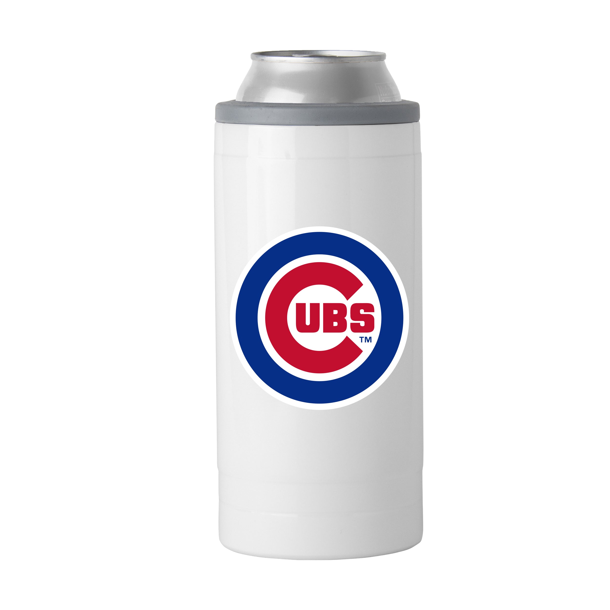 Chicago Cubs Letterman 12 oz Slim Can Coolie - Sports Gifts, Sports Memorabilia, Sports Collectibles, Fan Shop