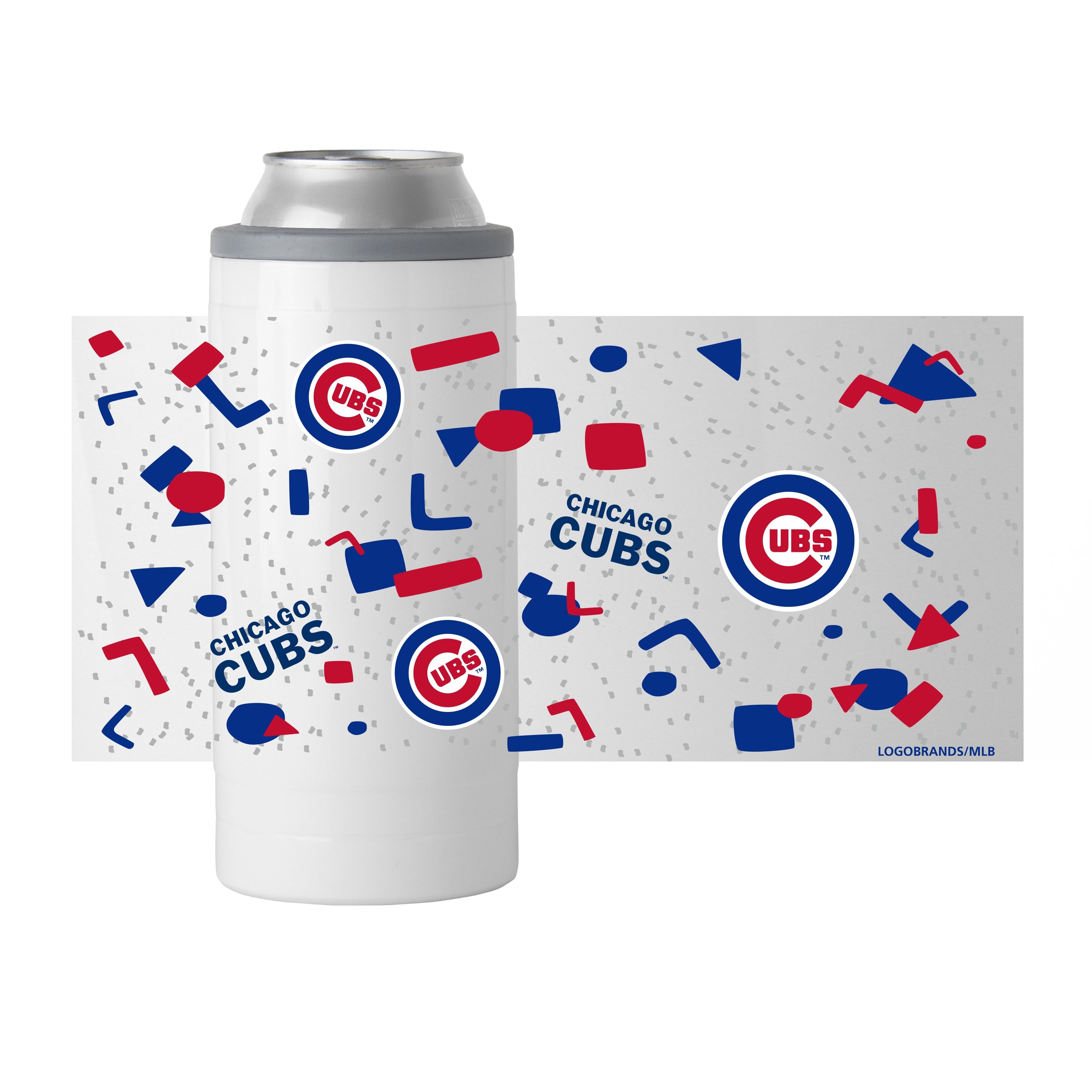 Chicago Cubs 12oz Flashback Slim Can Coolie - Sports Gifts, Sports Memorabilia, Sports Collectibles, Fan Shop