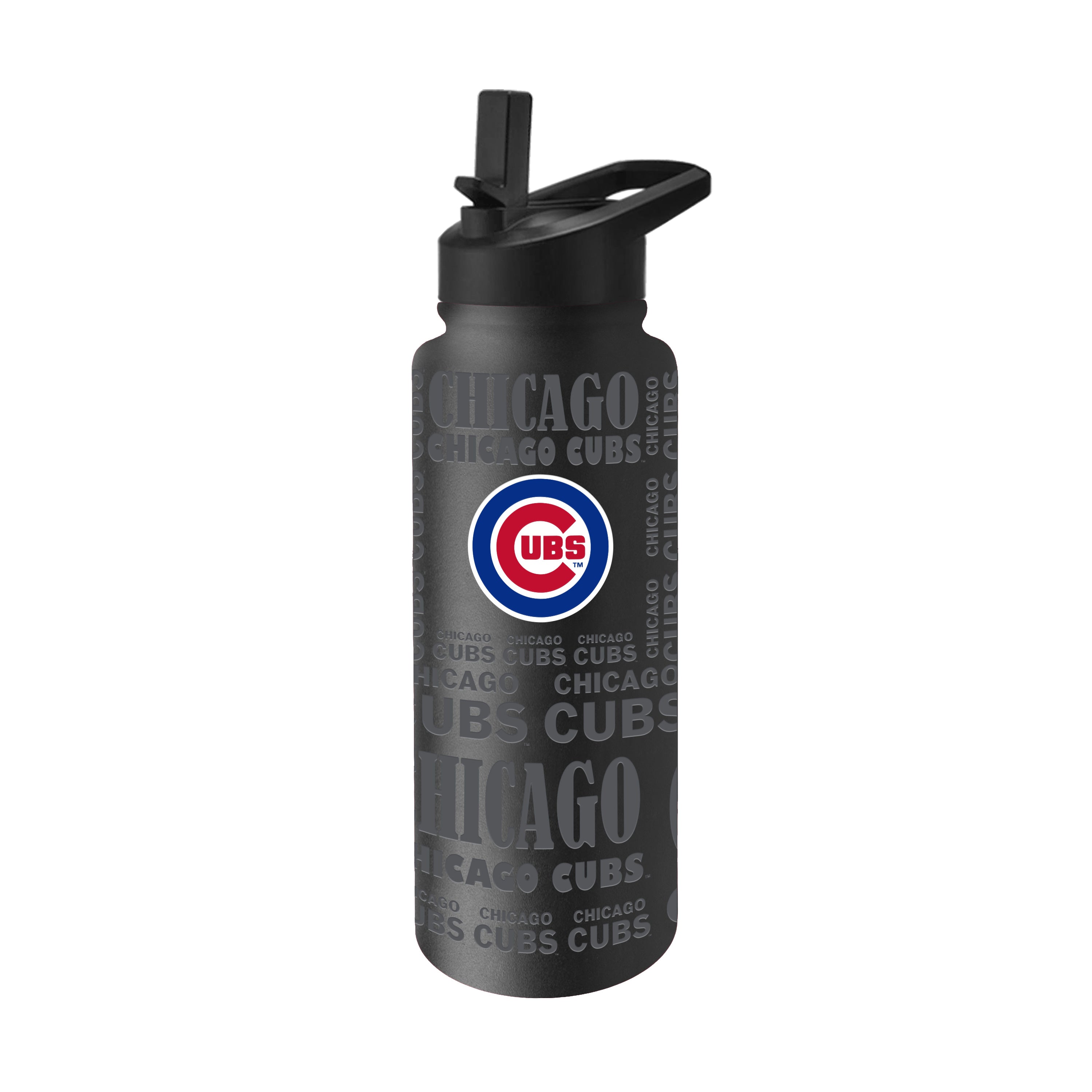 Chicago Cubs 34oz Black Replay Quencher Bottle