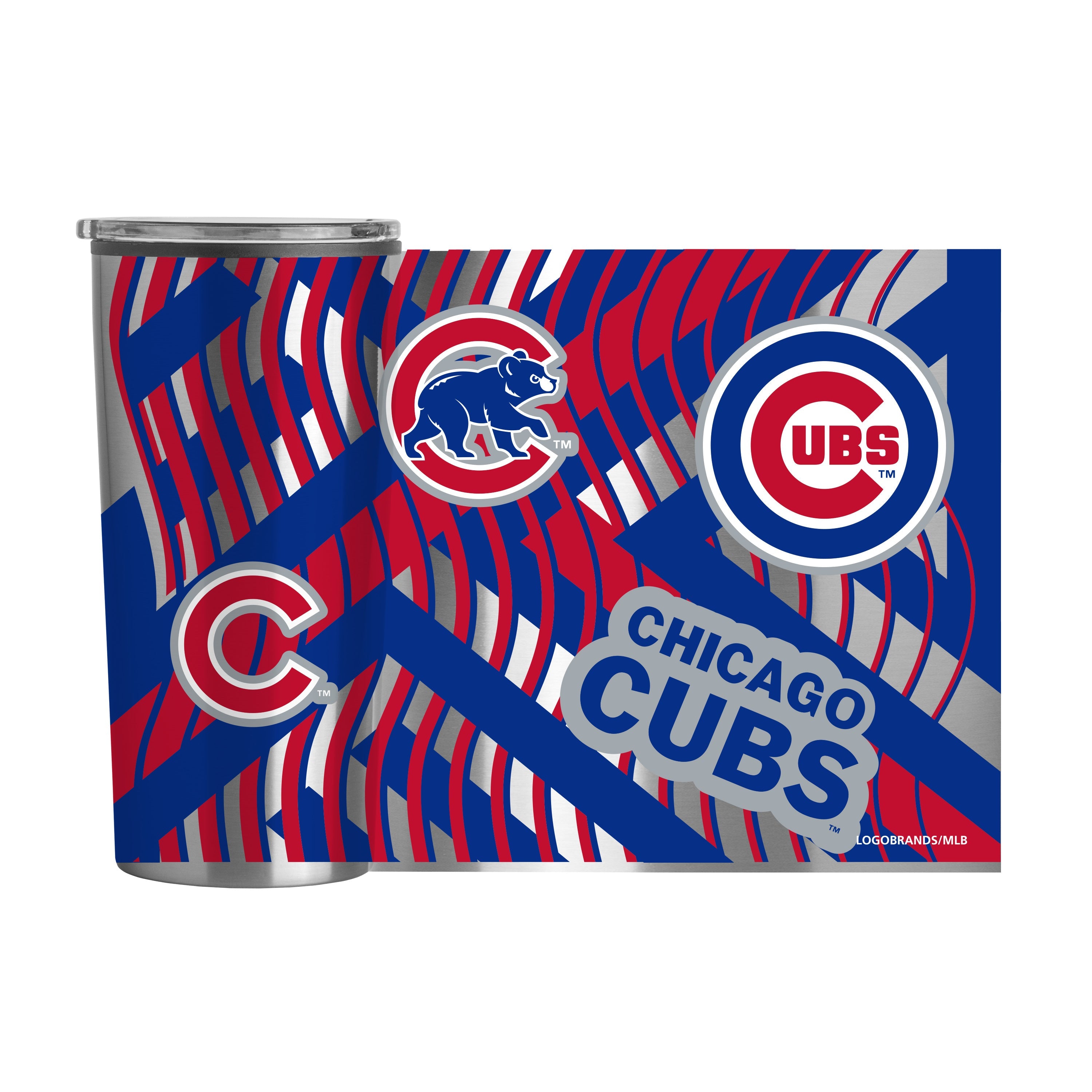 Chicago Cubs 20oz Flex Plastic Wall Stainless Tumbler - Sports Gifts, Sports Memorabilia, Sports Collectibles, Fan Shop