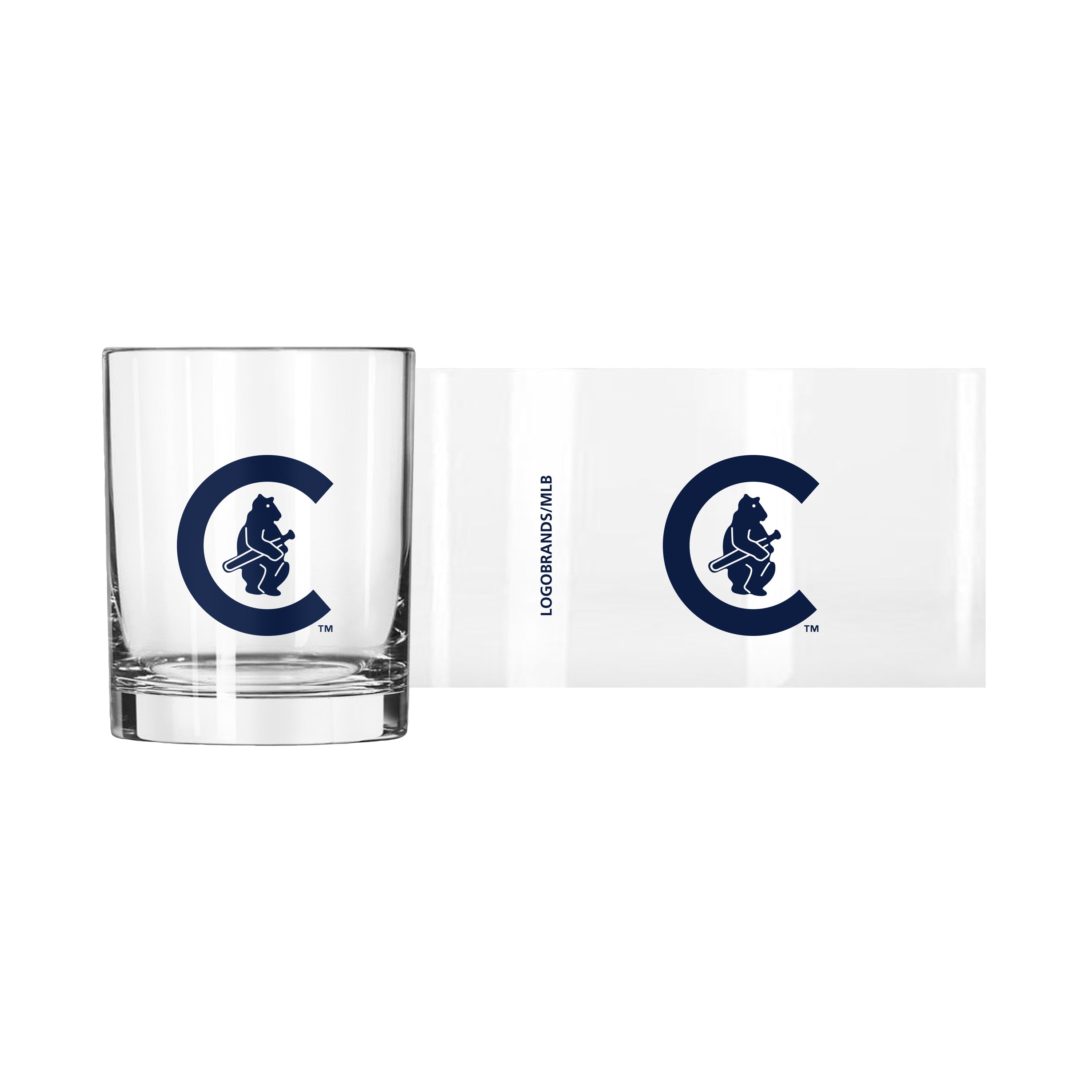 Chicago Cubs 1914 Bear 14oz Rocks Glass - Sports Gifts, Sports Memorabilia, Sports Collectibles, Fan Shop