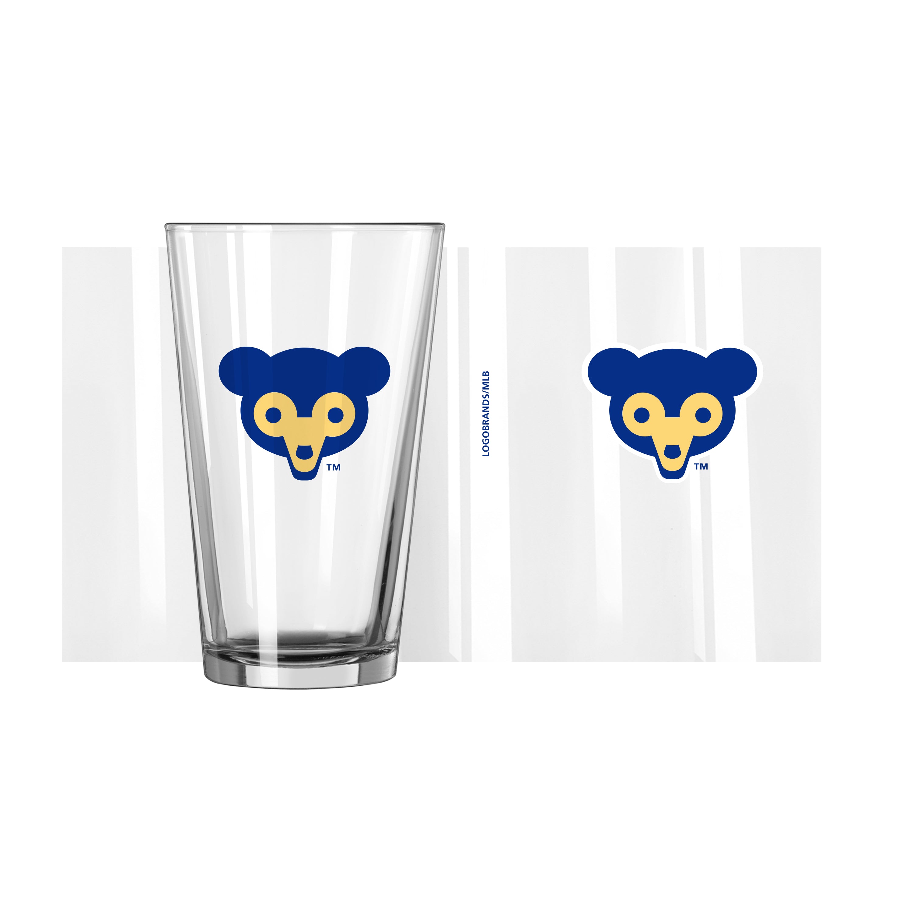 Chicago Cubs 1969 Cub Face 16oz Pint Glass - Sports Gifts, Sports Memorabilia, Sports Collectibles, Fan Shop