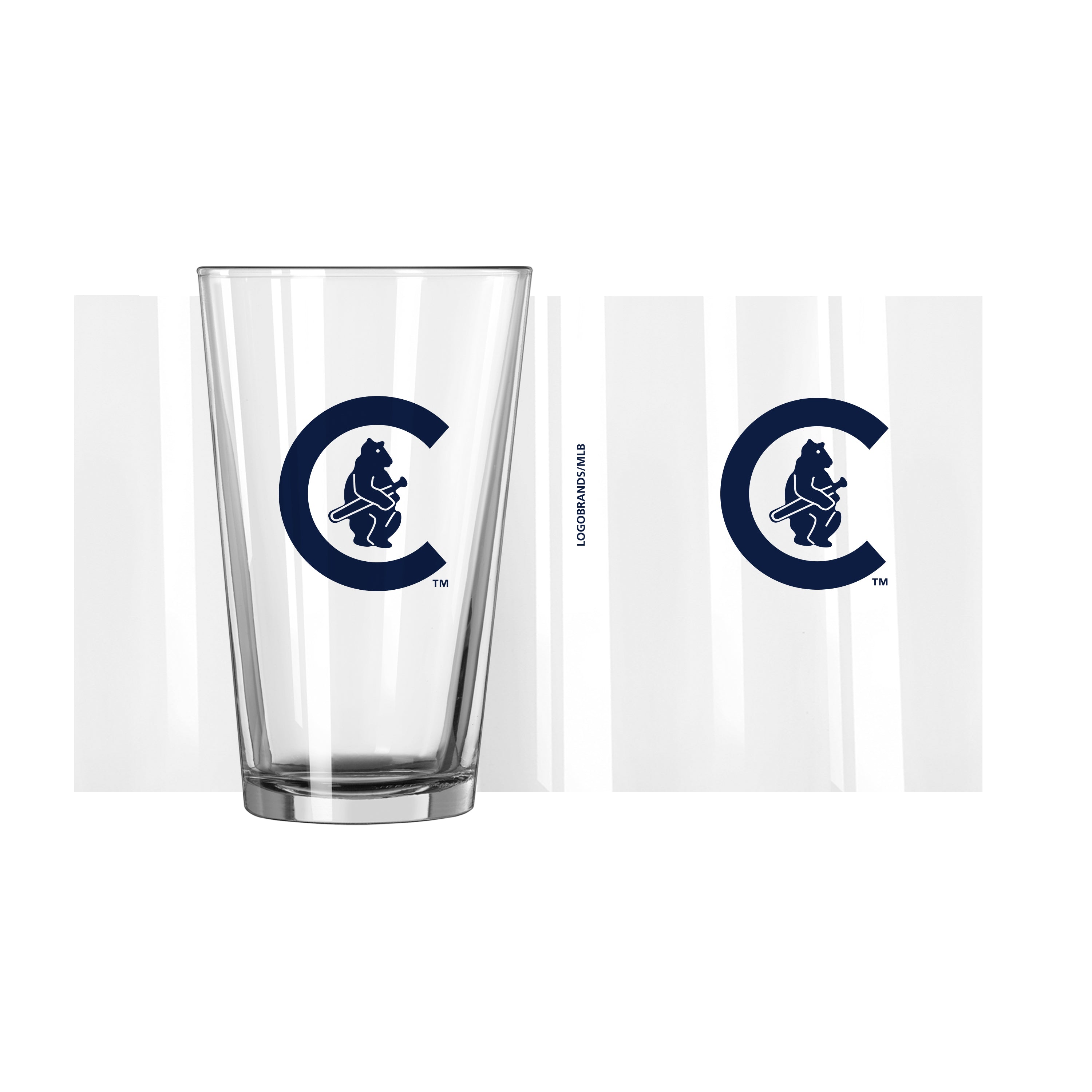 Chicago Cubs 1914 Bear 16oz Pint Glass - Sports Gifts, Sports Memorabilia, Sports Collectibles, Fan Shop