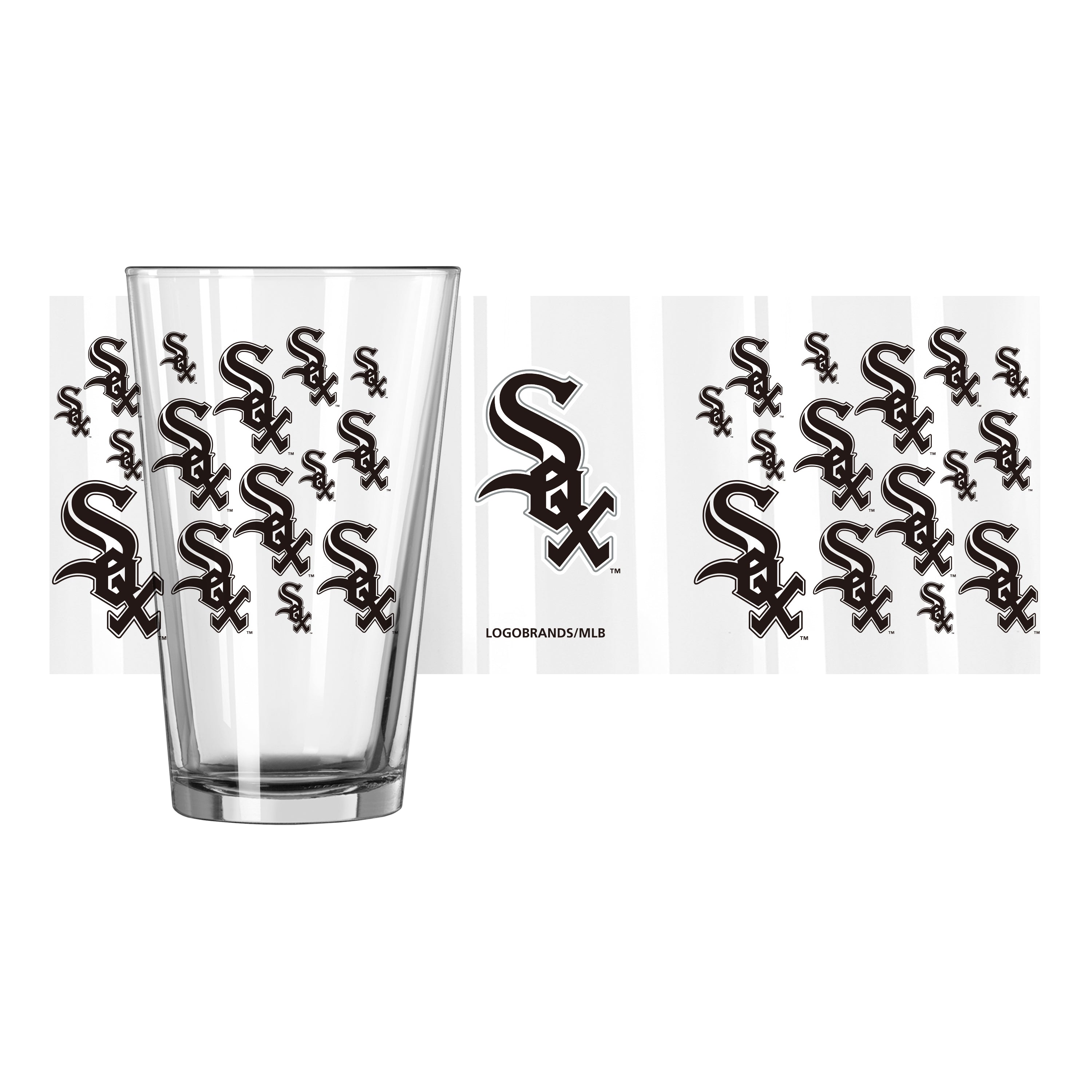 Chicago White Sox 16oz Scatter Pint Glass - Sports Gifts, Sports Memorabilia, Sports Collectibles, Fan Shop