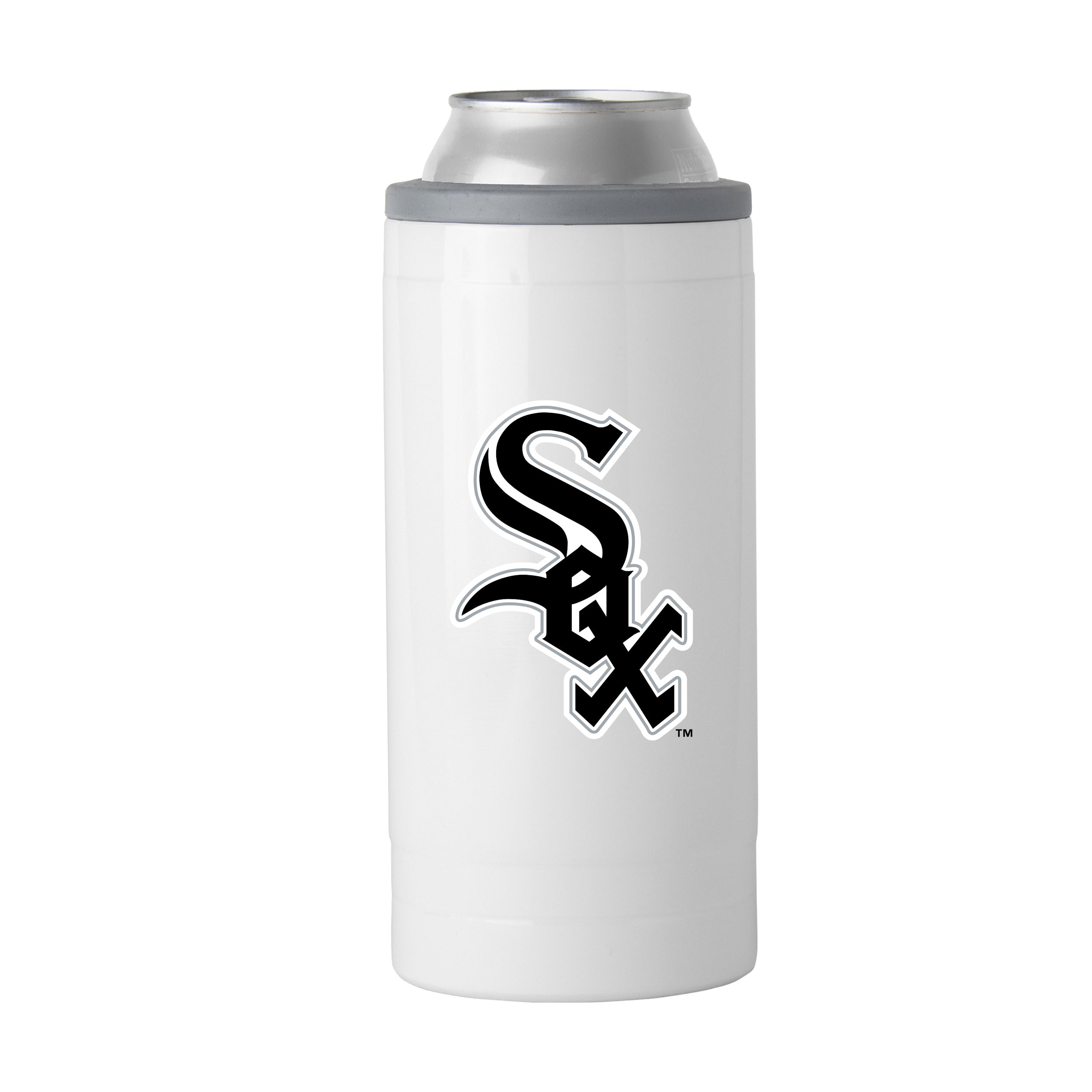 Chicago White Sox Letterman 12 oz Slim Can Coolie - Sports Gifts, Sports Memorabilia, Sports Collectibles, Fan Shop