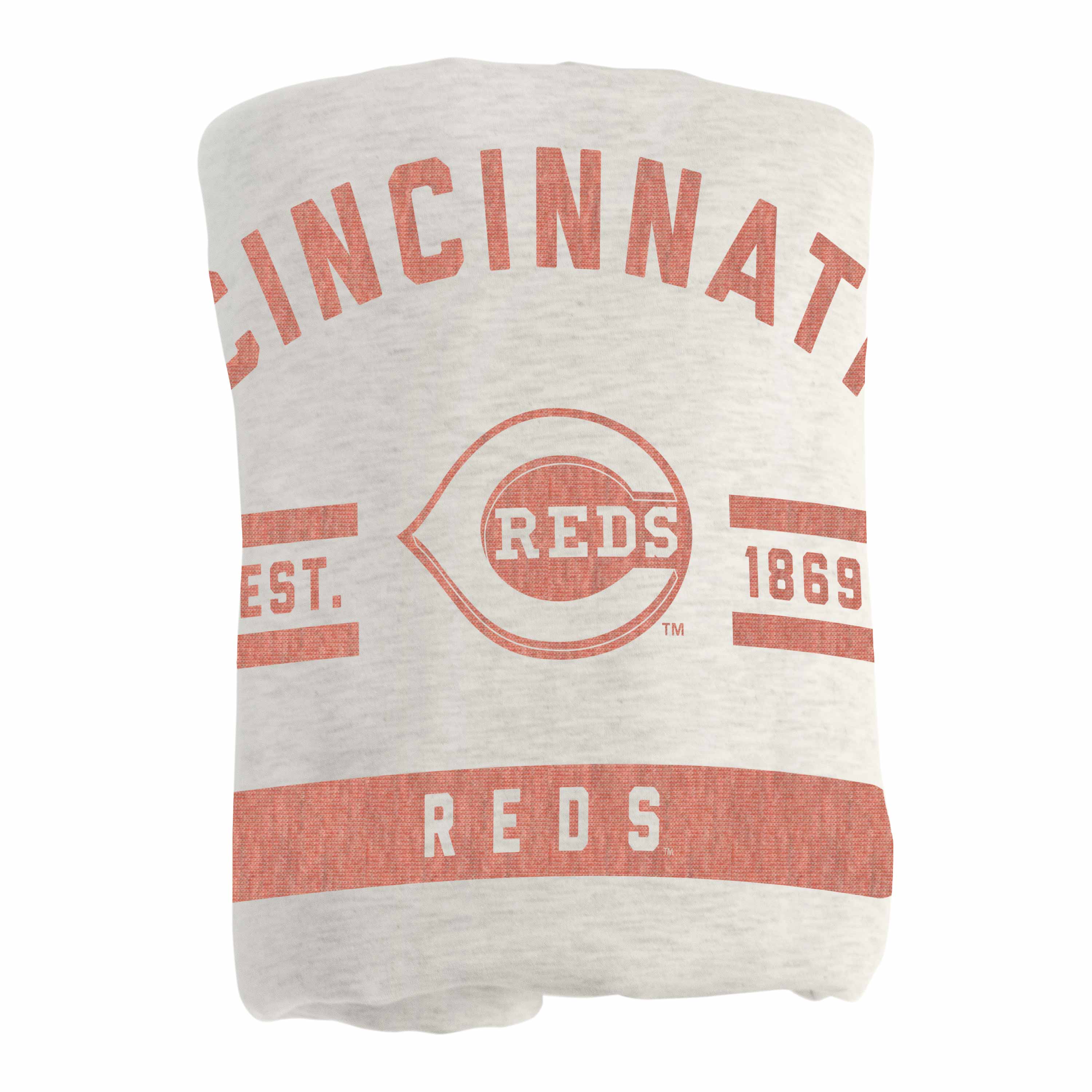Cincinnati Reds Oatmeal Sweatshirt Blanket - Sports Gifts, Sports Memorabilia, Sports Collectibles, Fan Shop