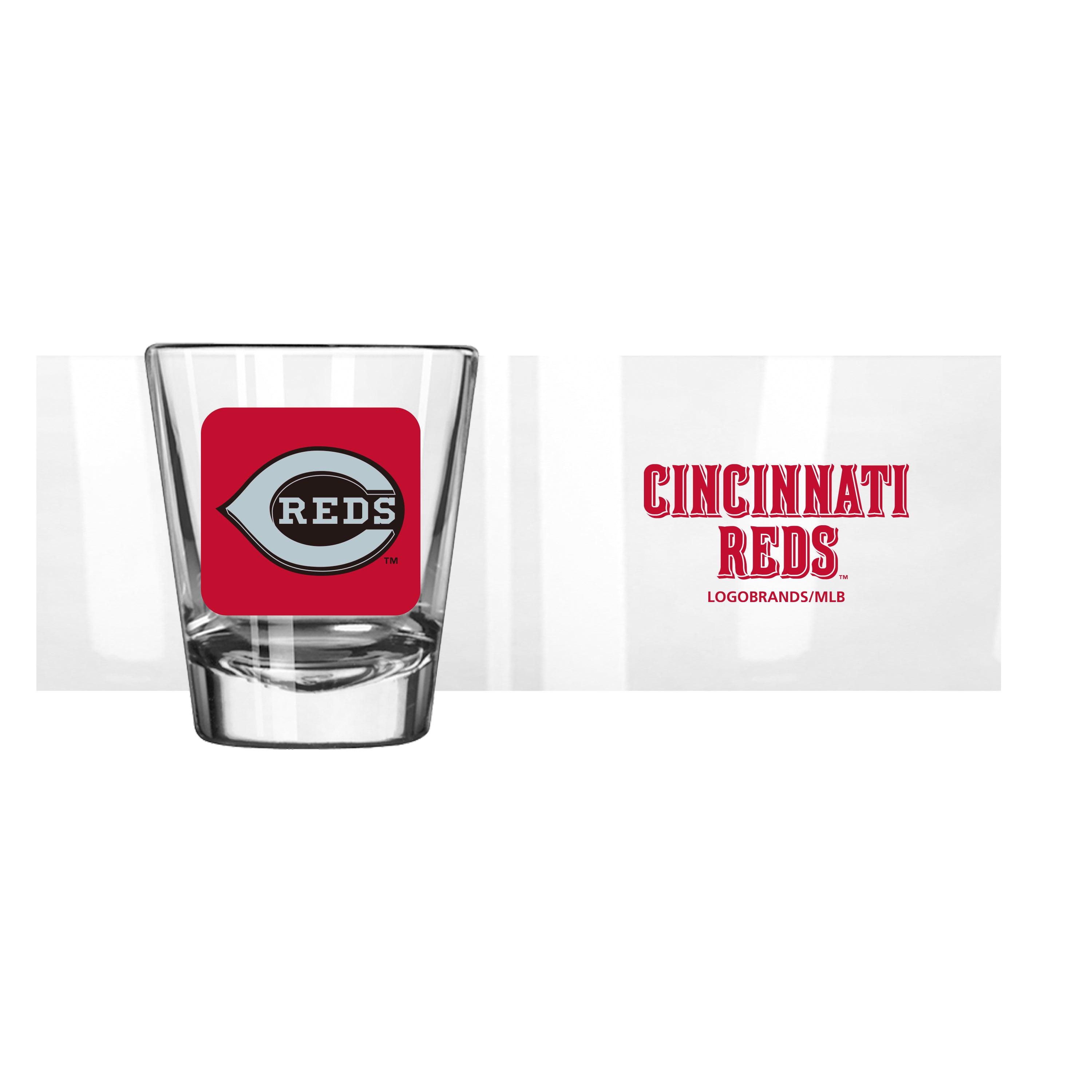 Cincinnati Reds 2oz Cube Shot Glass - Sports Gifts, Sports Memorabilia, Sports Collectibles, Fan Shop