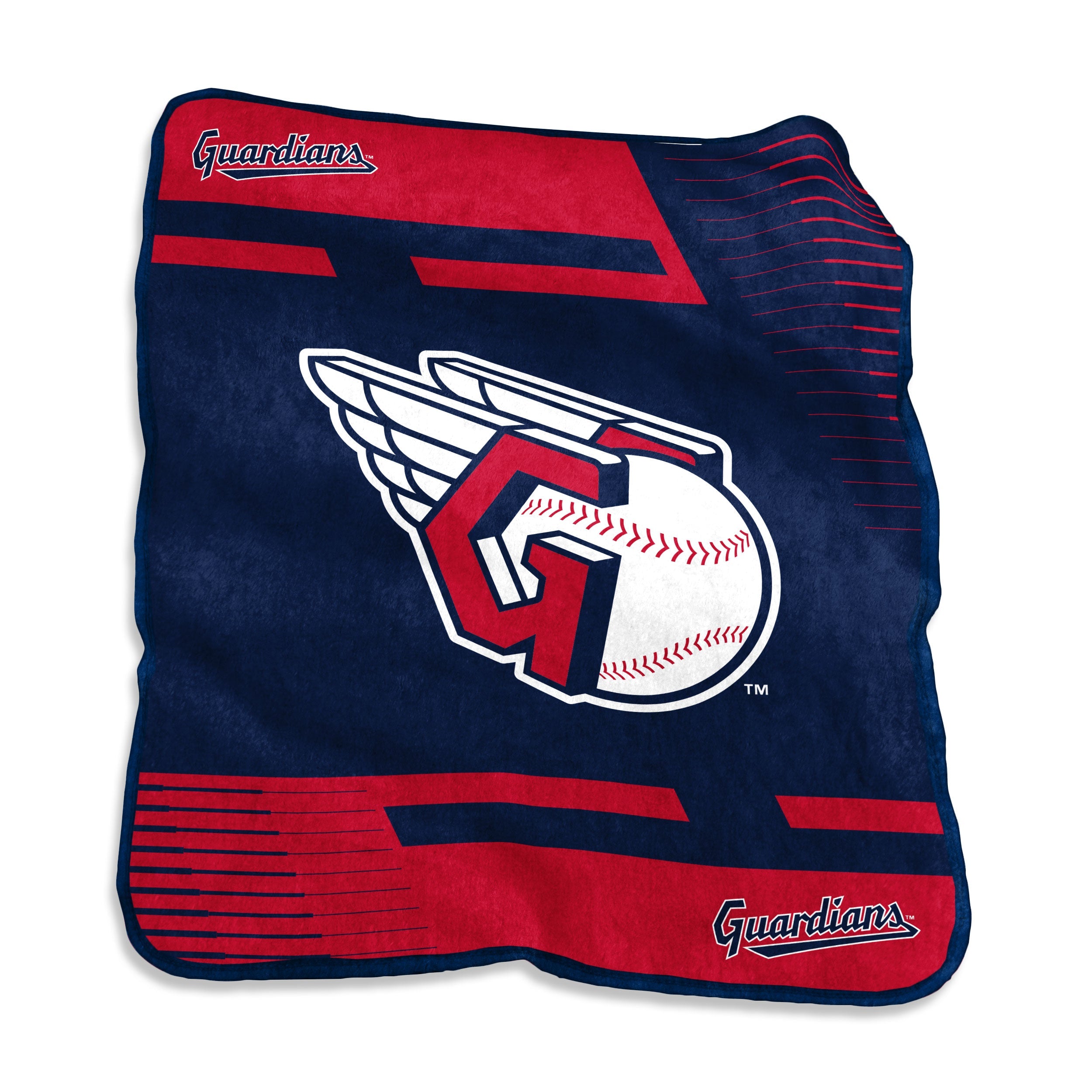 Cleveland Guardians Raschel Double Stripe Throw