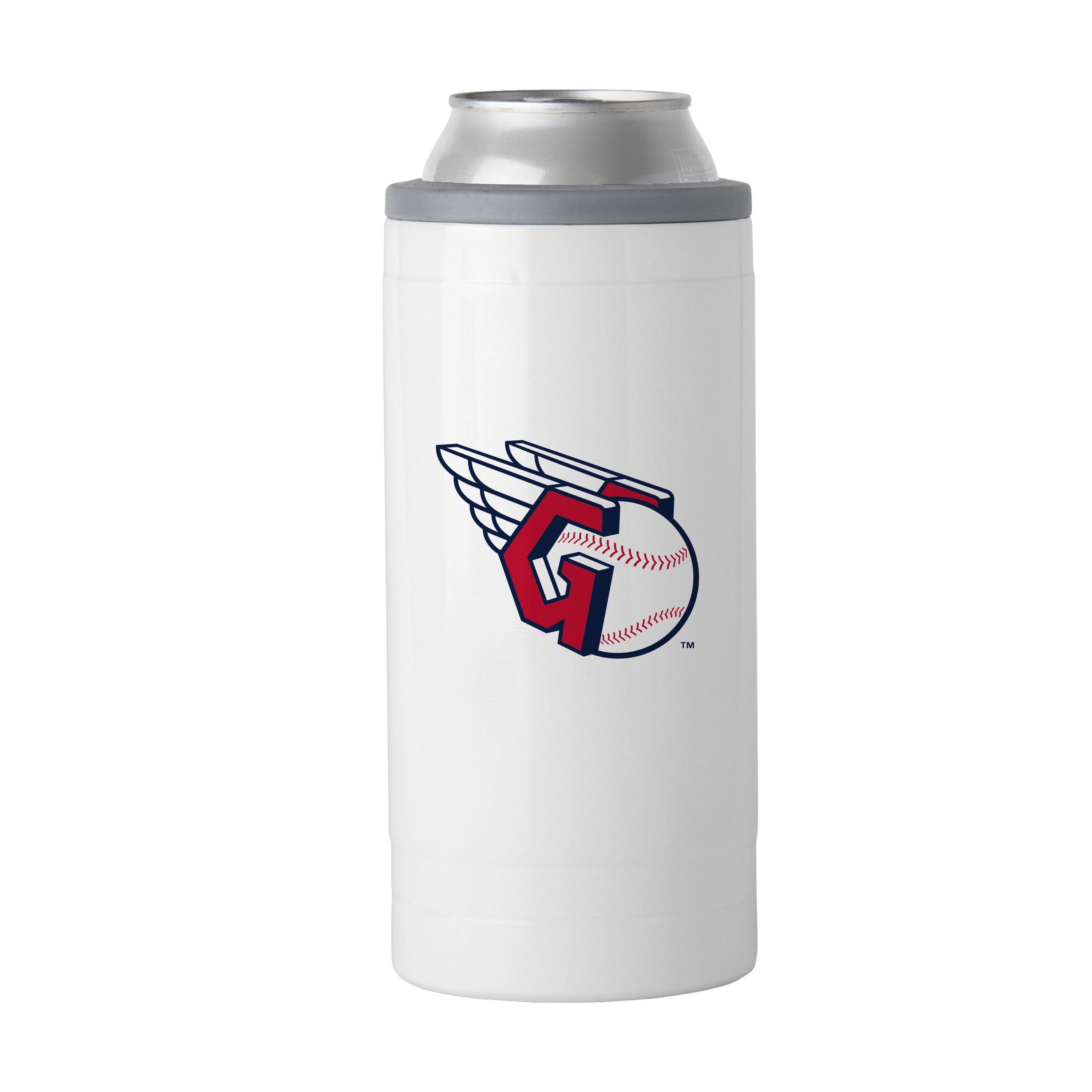 Cleveland Guardians Letterman 12 oz Slim Can Coolie - Sports Gifts, Sports Memorabilia, Sports Collectibles, Fan Shop