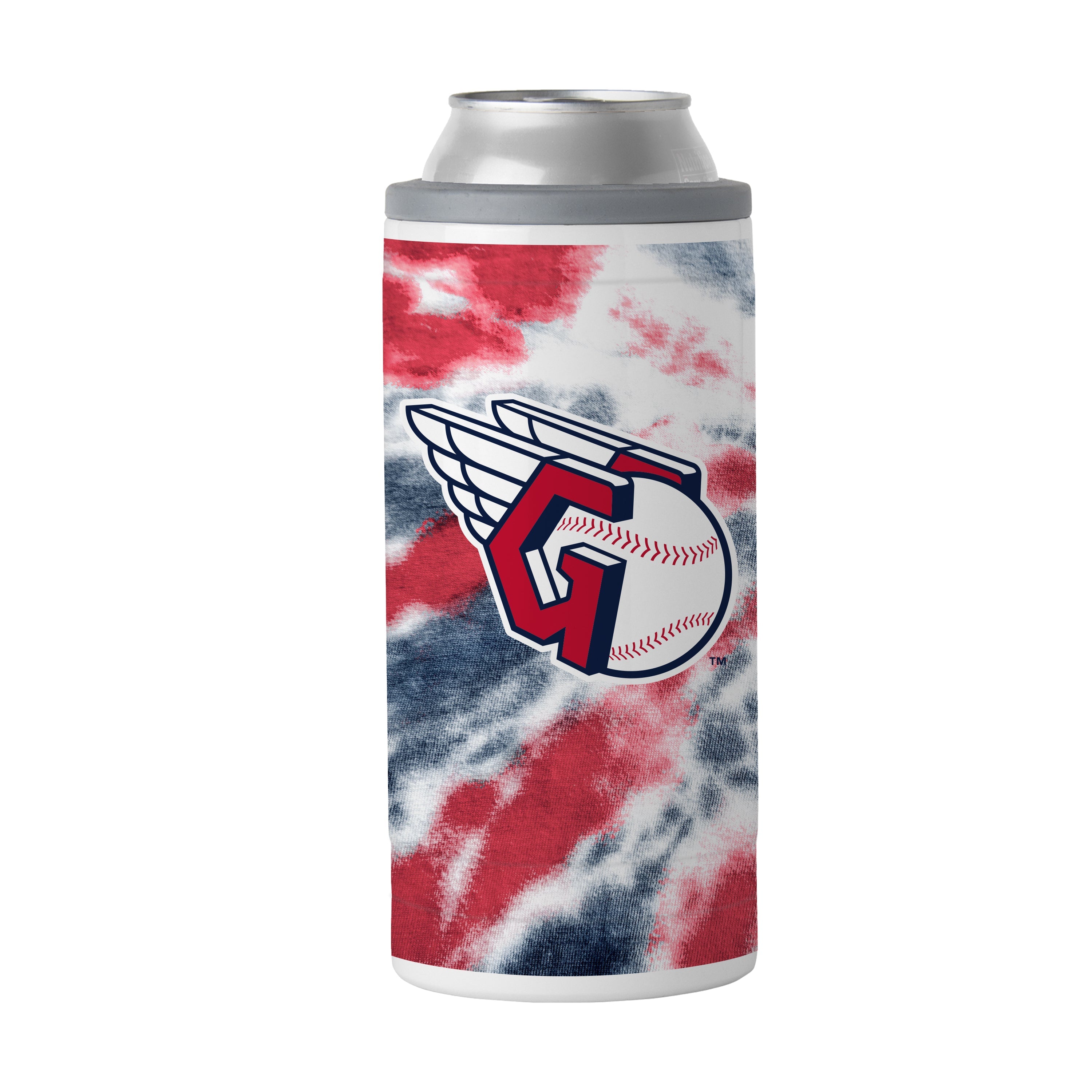 Cleveland Guardians 12oz Tie Dye Slim Can Coolie - Sports Gifts, Sports Memorabilia, Sports Collectibles, Fan Shop