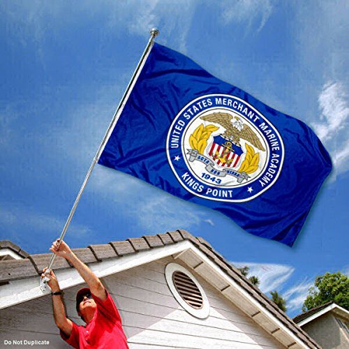 College Flags & Banners Co. US Merchant Marine Mariners Seal and USA Flag 3x5 Set - Sports Collectibles, Sports Memorabilia, Sports Fan Shop, Sports Gifts