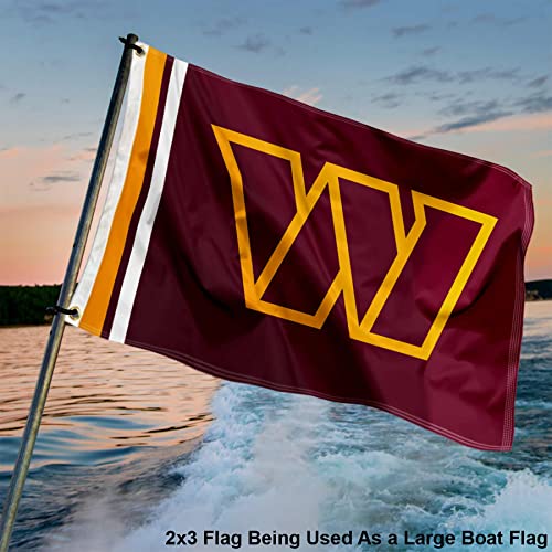 Washington Commanders Wordmark 2x3 Foot Small Flag - Sports Collectibles, Sports Memorabilia, Sports Fan Shop, Sports Gifts