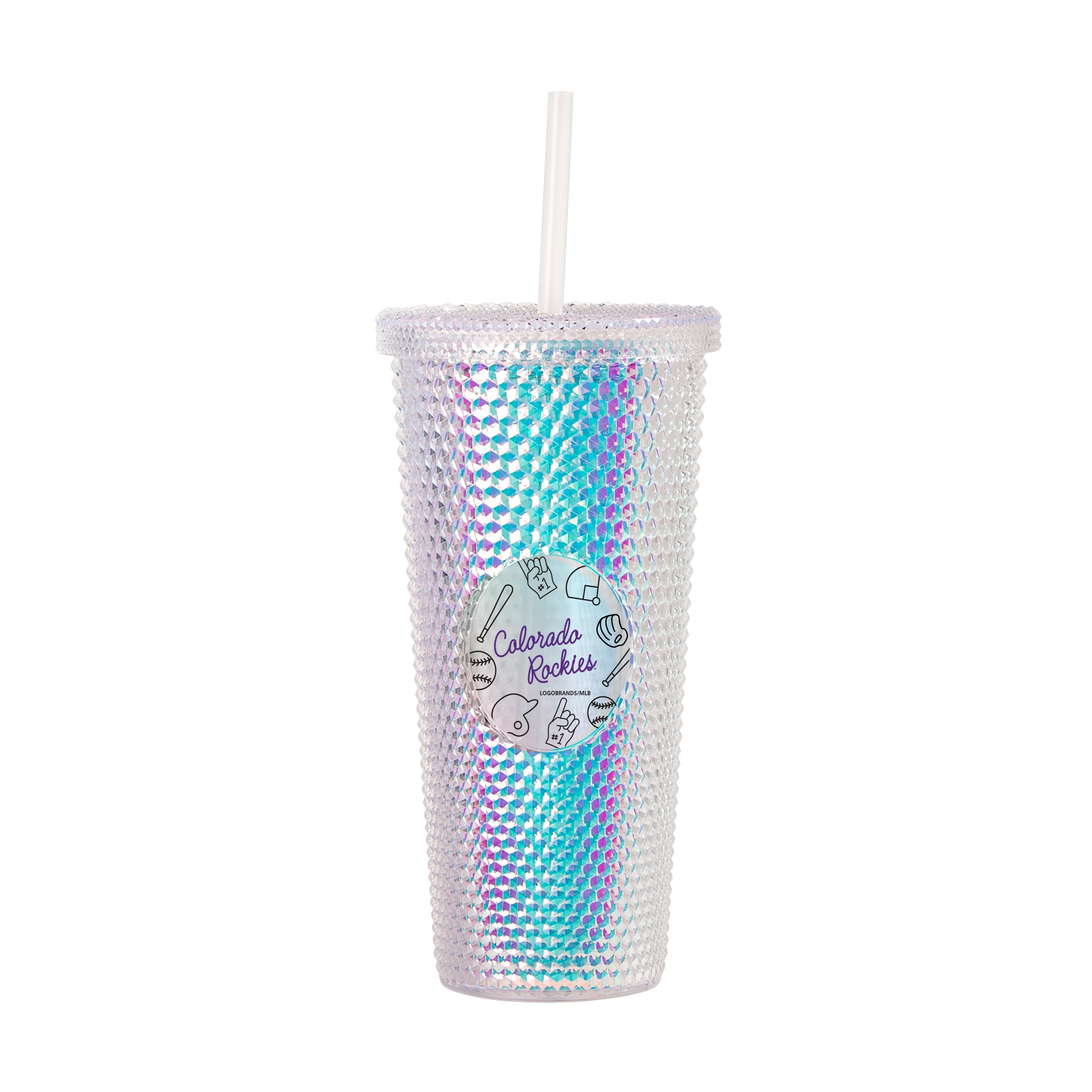 Colorado Rockies 24oz Playmaker Iridescent Stud Tumbler