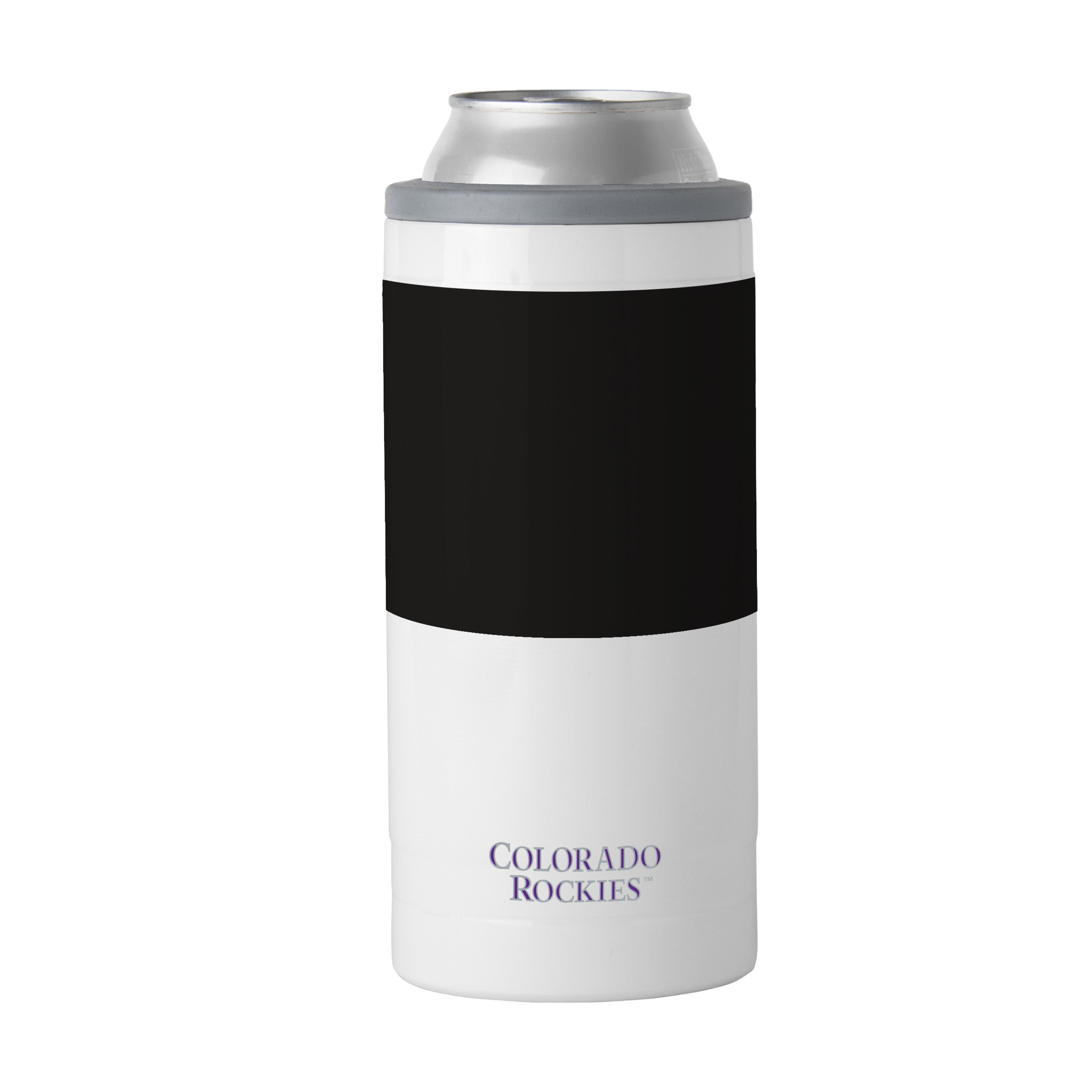 Colorado Rockies Slim Colorblock Can Coolie - Sports Gifts, Sports Memorabilia, Sports Collectibles, Fan Shop