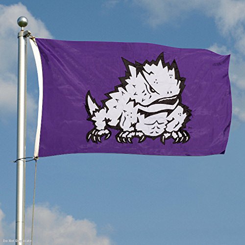 College Flags & Banners Co. Texas Christian Horned Frogs Embroidered and Stitched Nylon Flag - Sports Collectibles, Sports Memorabilia, Sports Fan Shop, Sports Gifts