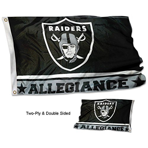 WinCraft Las Vegas Raiders Double Sided Allegiance Flag - Sports Collectibles, Sports Memorabilia, Sports Fan Shop, Sports Gifts
