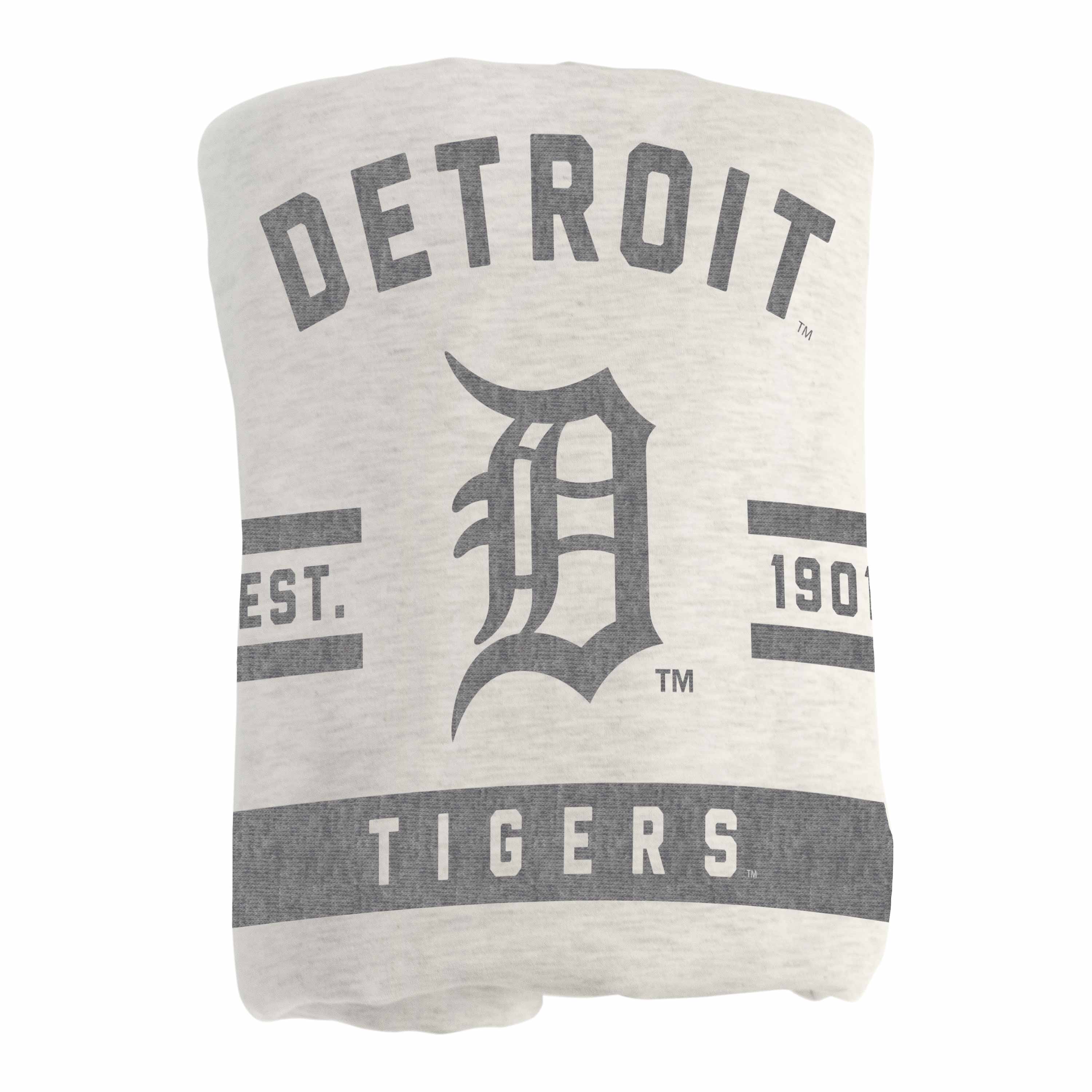 Detroit Tigers Oatmeal Sweatshirt Blanket - Sports Gifts, Sports Memorabilia, Sports Collectibles, Fan Shop