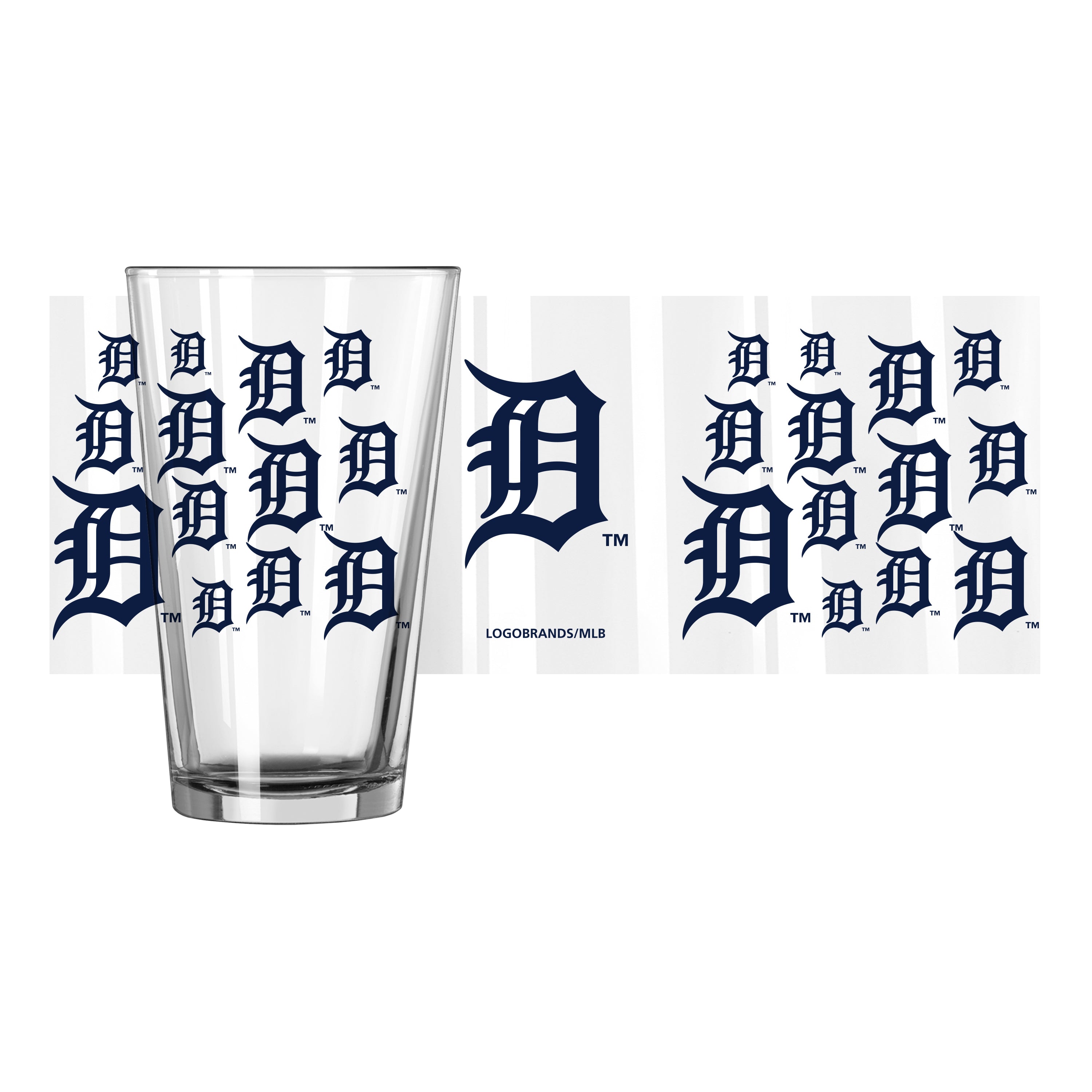 Detroit Tigers 16oz Scatter Pint Glass - Sports Gifts, Sports Memorabilia, Sports Collectibles, Fan Shop