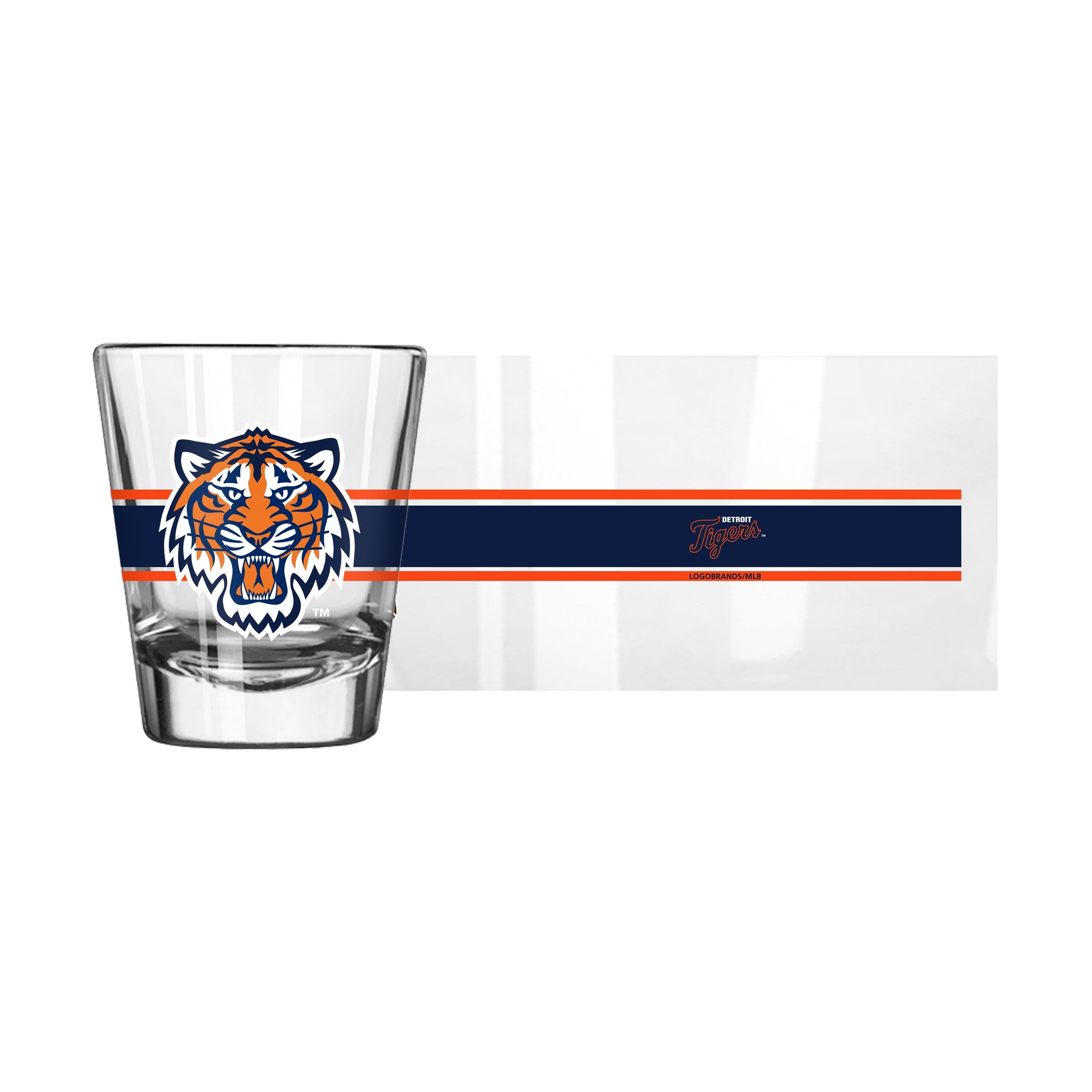 Detroit Tigers 2oz Stripe Shot Glass - Sports Gifts, Sports Memorabilia, Sports Collectibles, Fan Shop