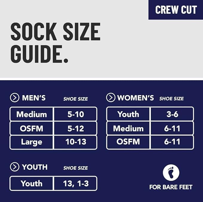 For Bare Feet NFL Classic GREEN BAY PACKERS MVP Crew Sock Team Color Large - Sports Gifts, Sports Memorabilia, Sports Collectibles, Fan Shop