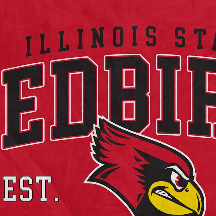 NCAA Illinois State Redbirds Vintage Arch Block Ultra Soft Blanket - Sports Gifts, Sports Memorabilia, Sports Collectibles, Fan Shop